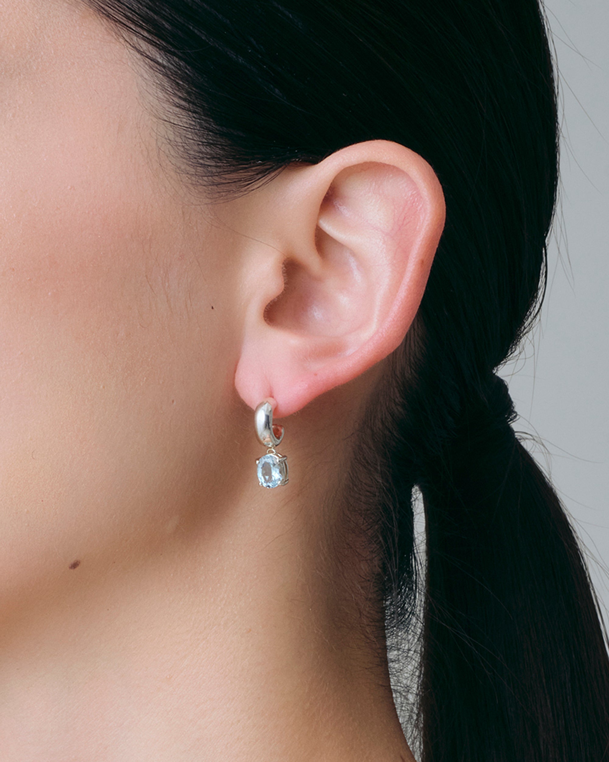 Sunny C Stone PiercesBlue Topaz  -Silver-