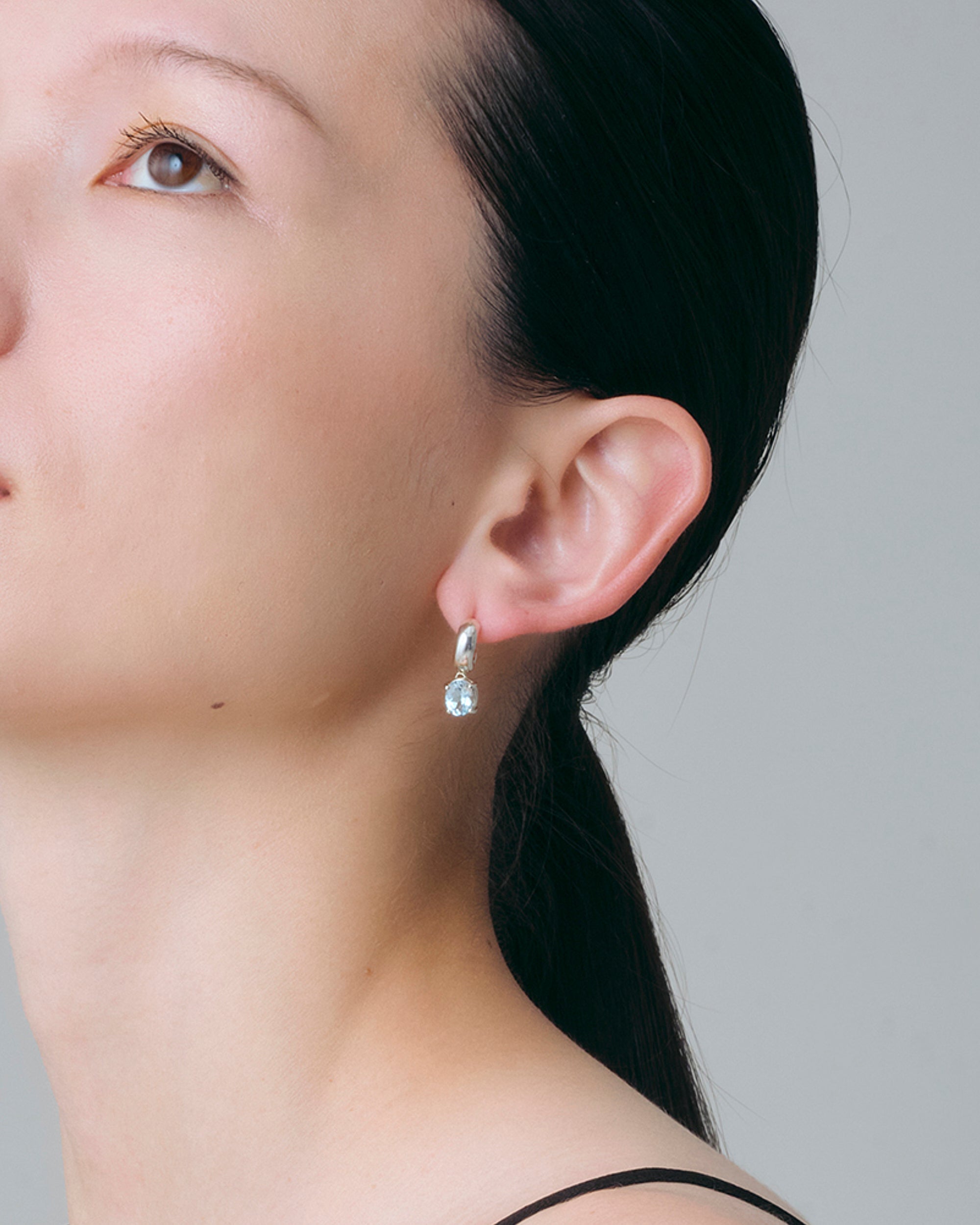 Sunny C Stone PiercesBlue Topaz  -Silver-