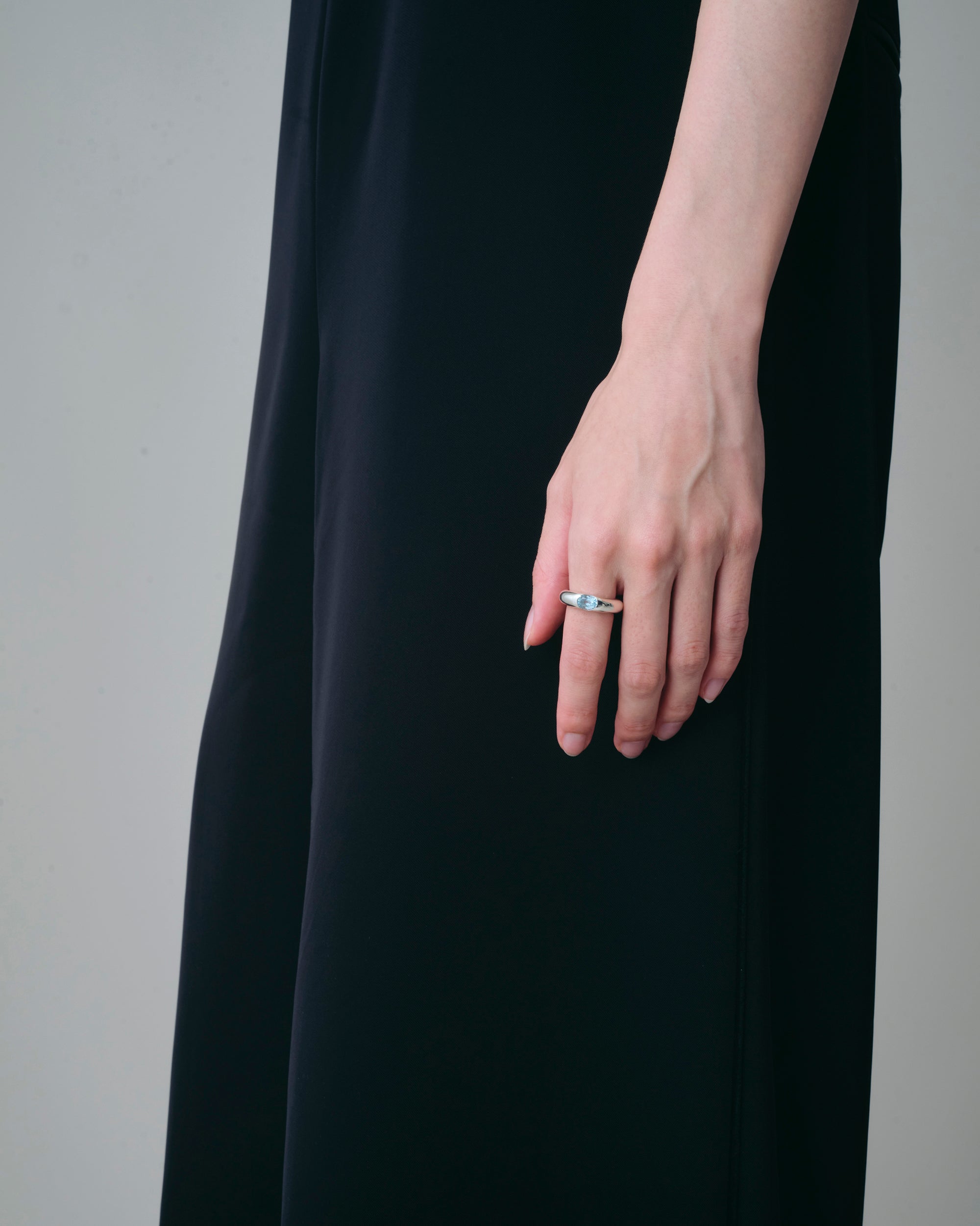 One Stone Ring Blue Topaz