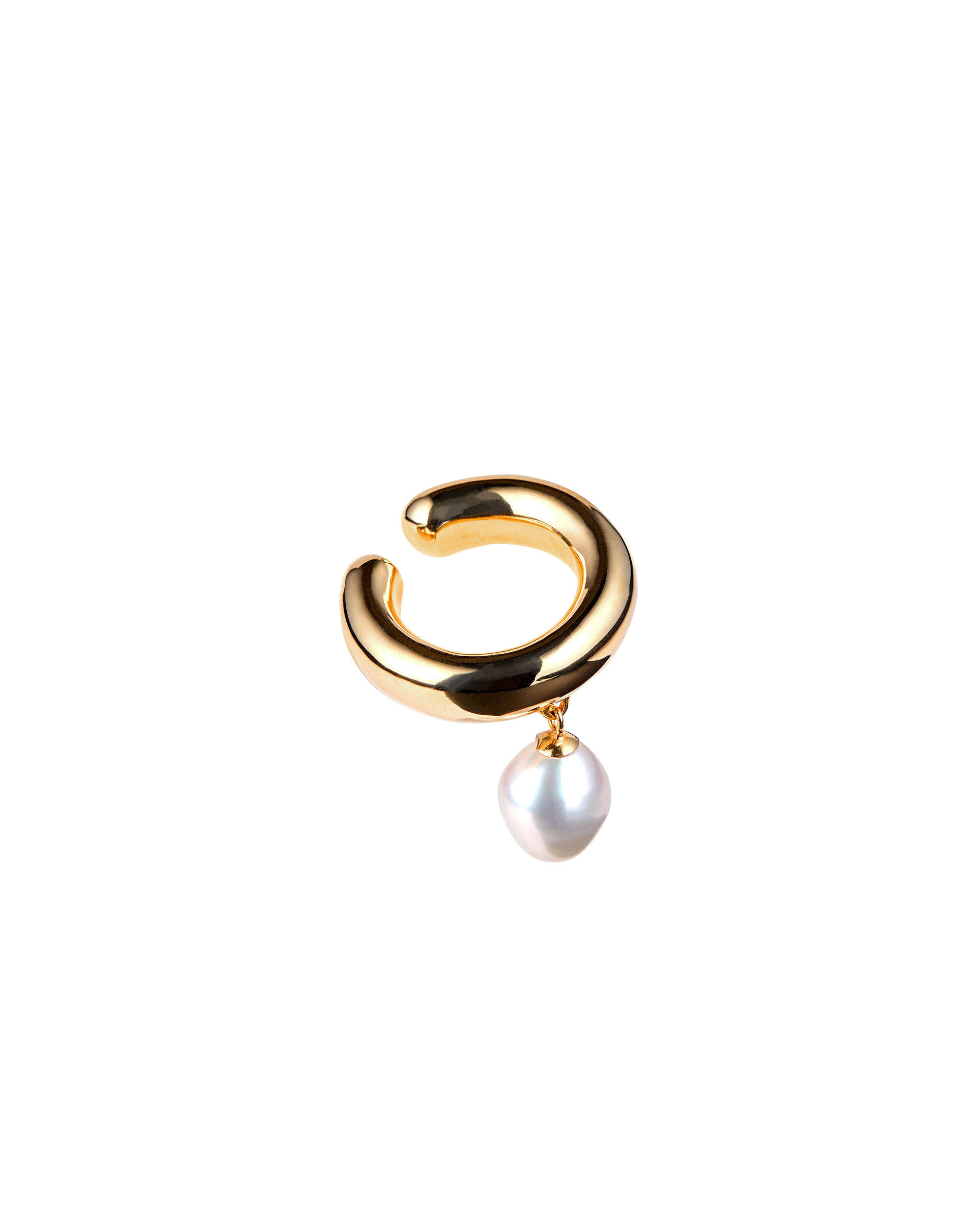 Sunny C Pearl Earcuff -Gold-
