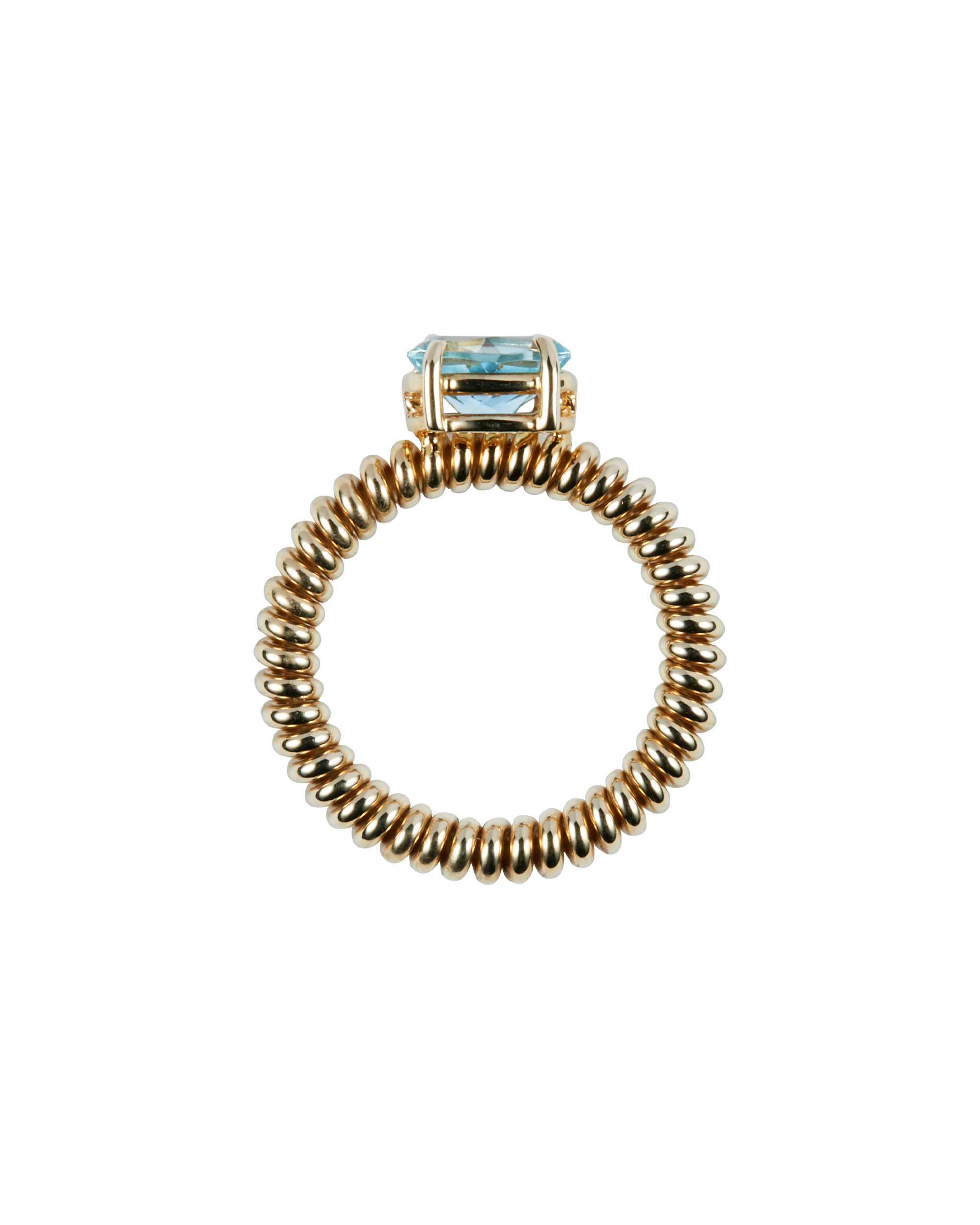 Blue Topaz Spring Stone Ring -Gold-