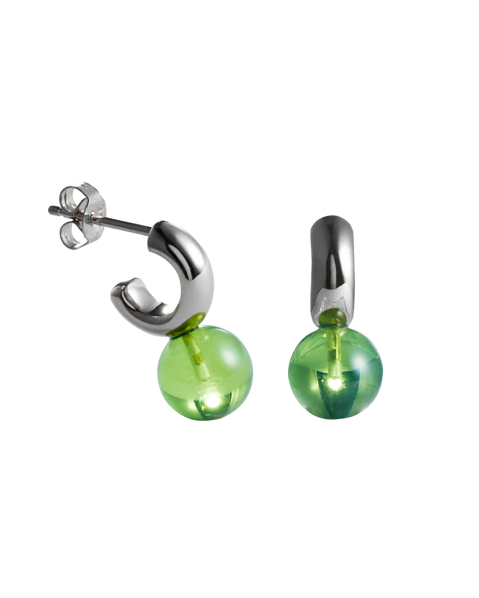 Sunny C Amber Pierce Silver -Green-