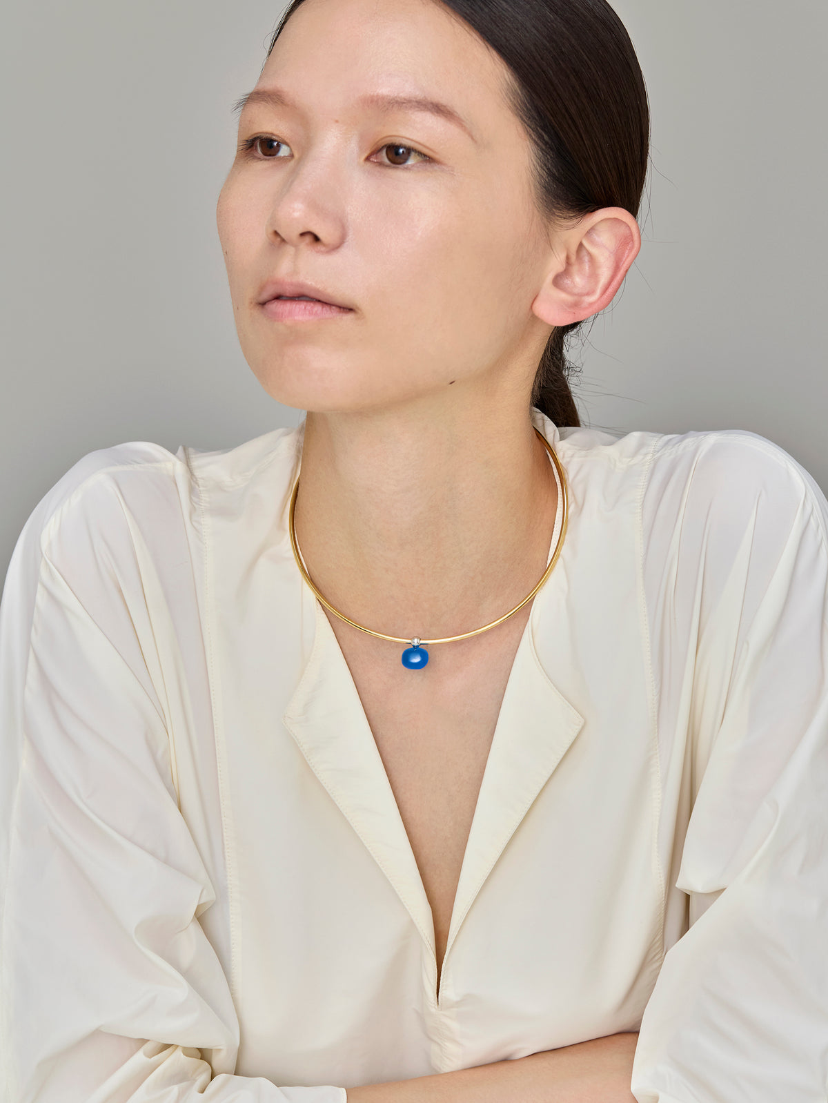 Charm Dew Drop-Blue Chalcedony