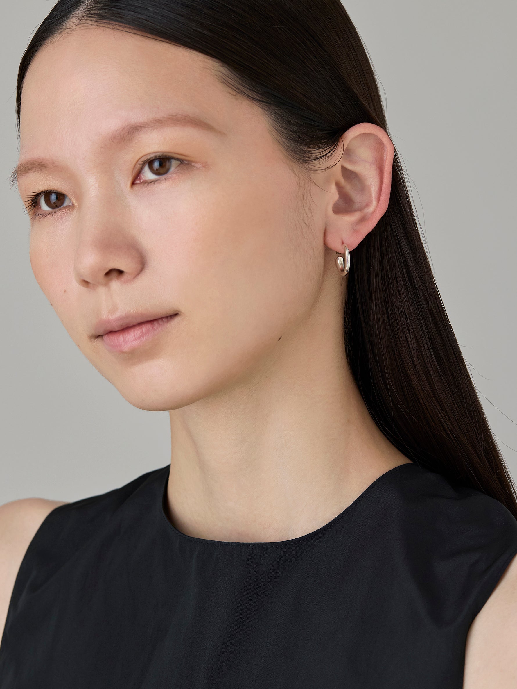 Flower Stalk Pierces S -Silver-