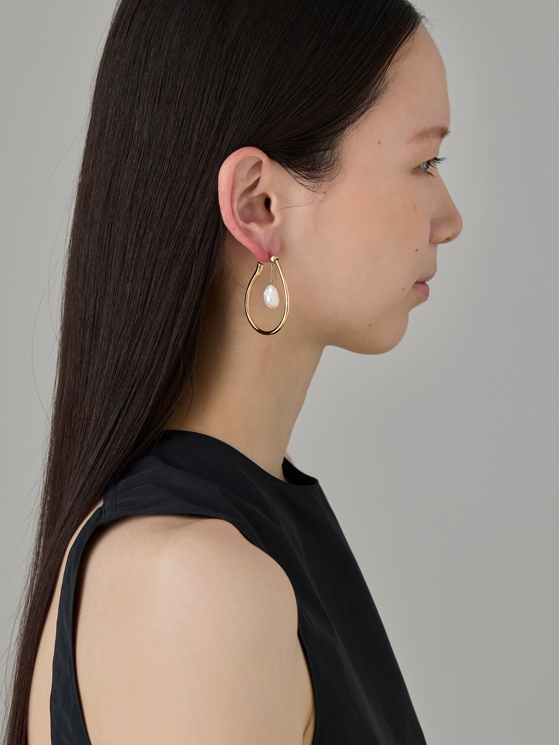 Flower Stalk Pierces L -Gold-