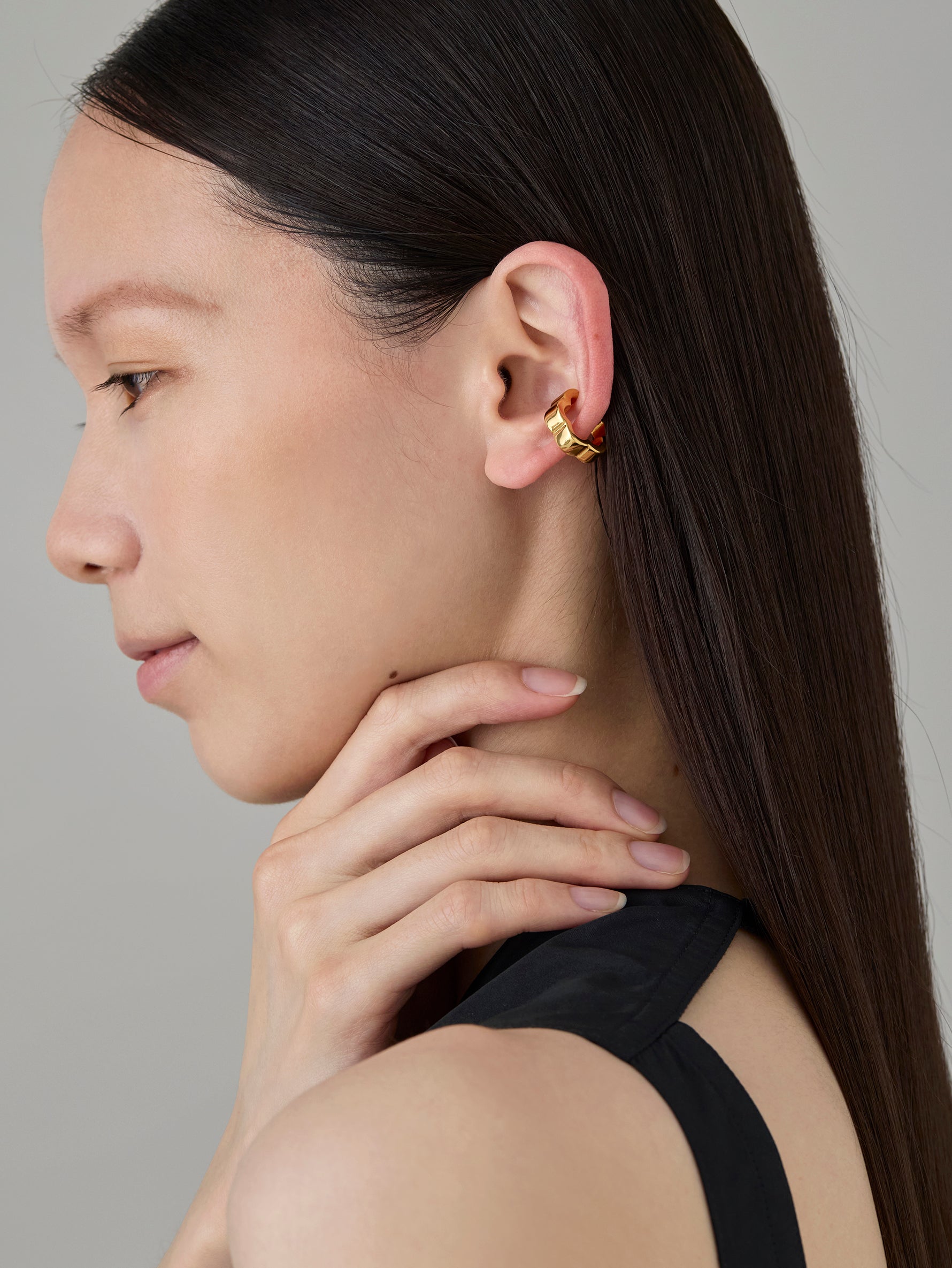 Flower Line Earcuff S -Gold-