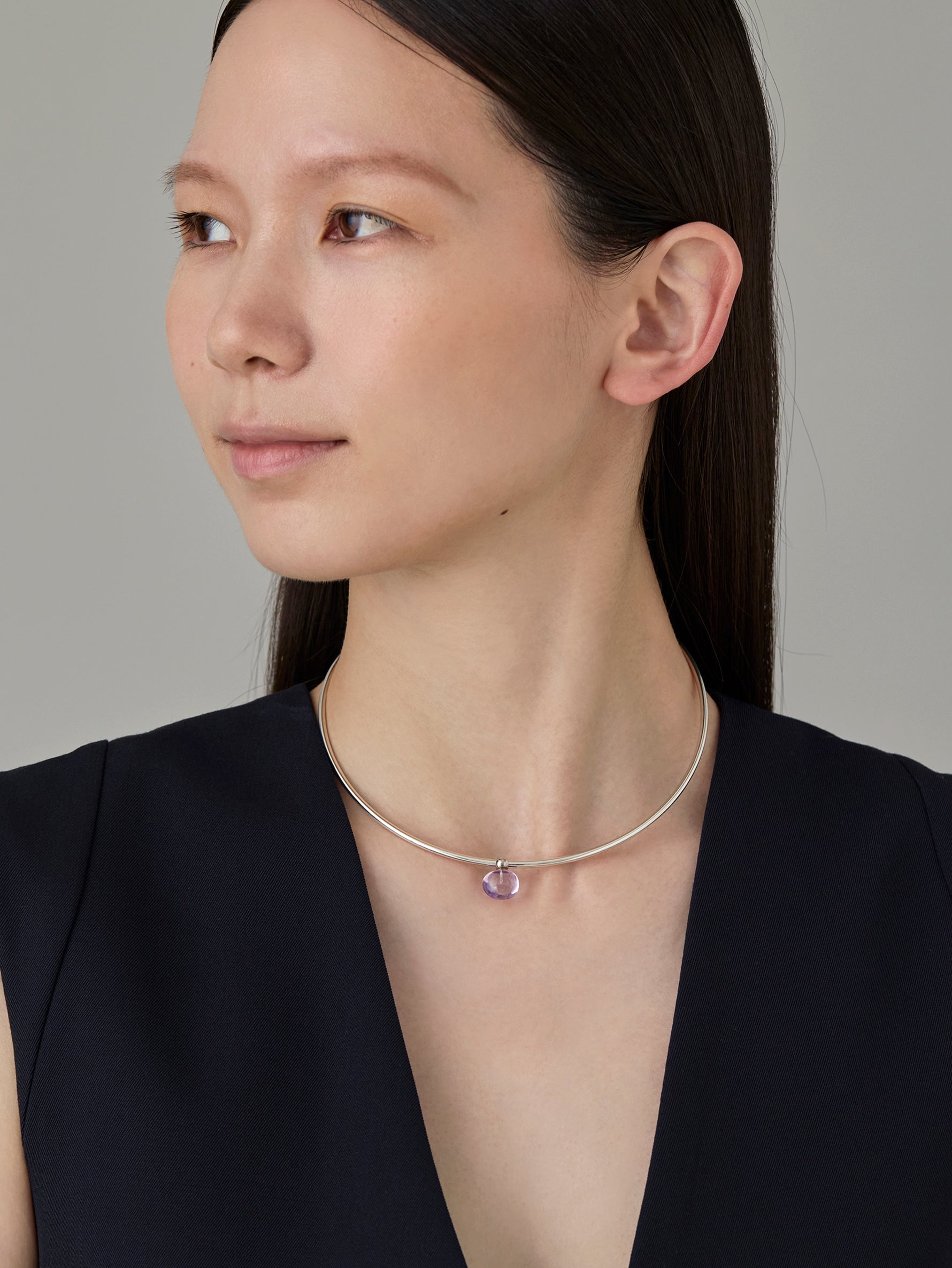 Charm Dew Drop-Pink Amethyst