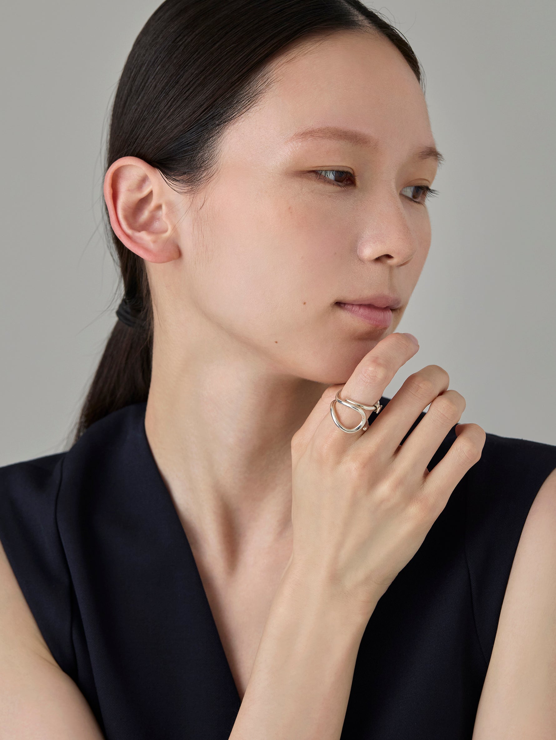 Wave Ring -Joy- Silver