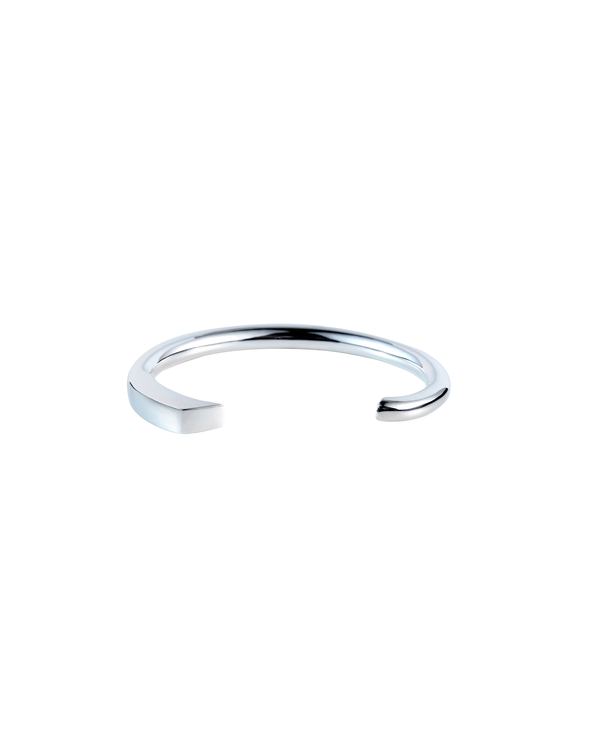 Calla Lily Bangle - Silver -