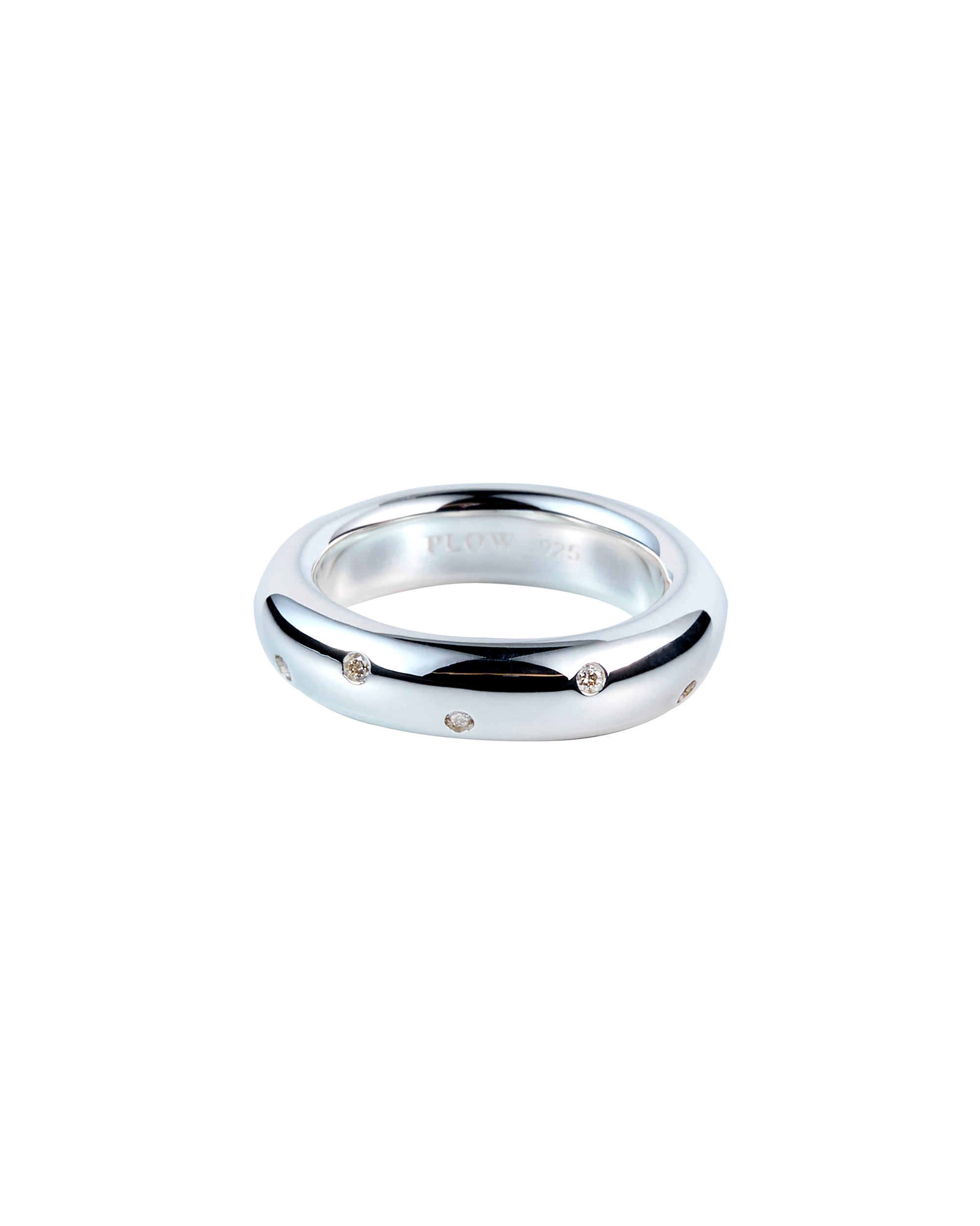 Drop Ring Diamond -Silver-