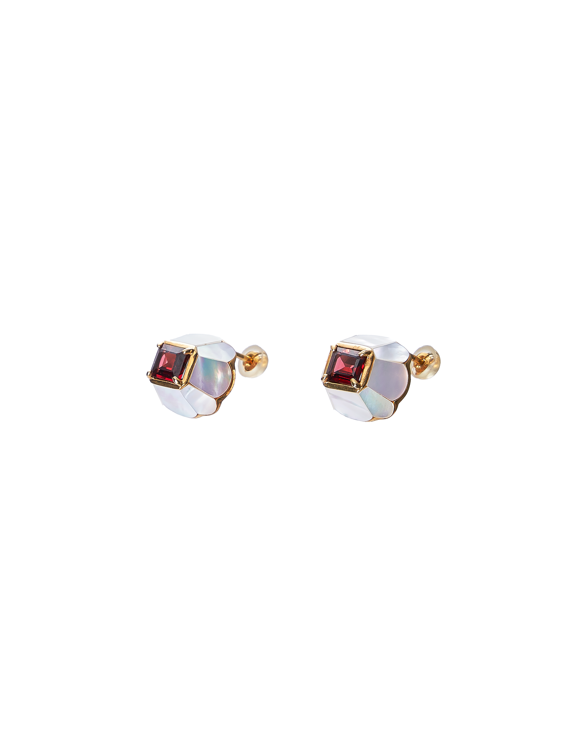 Chamomile Garnet Pierces