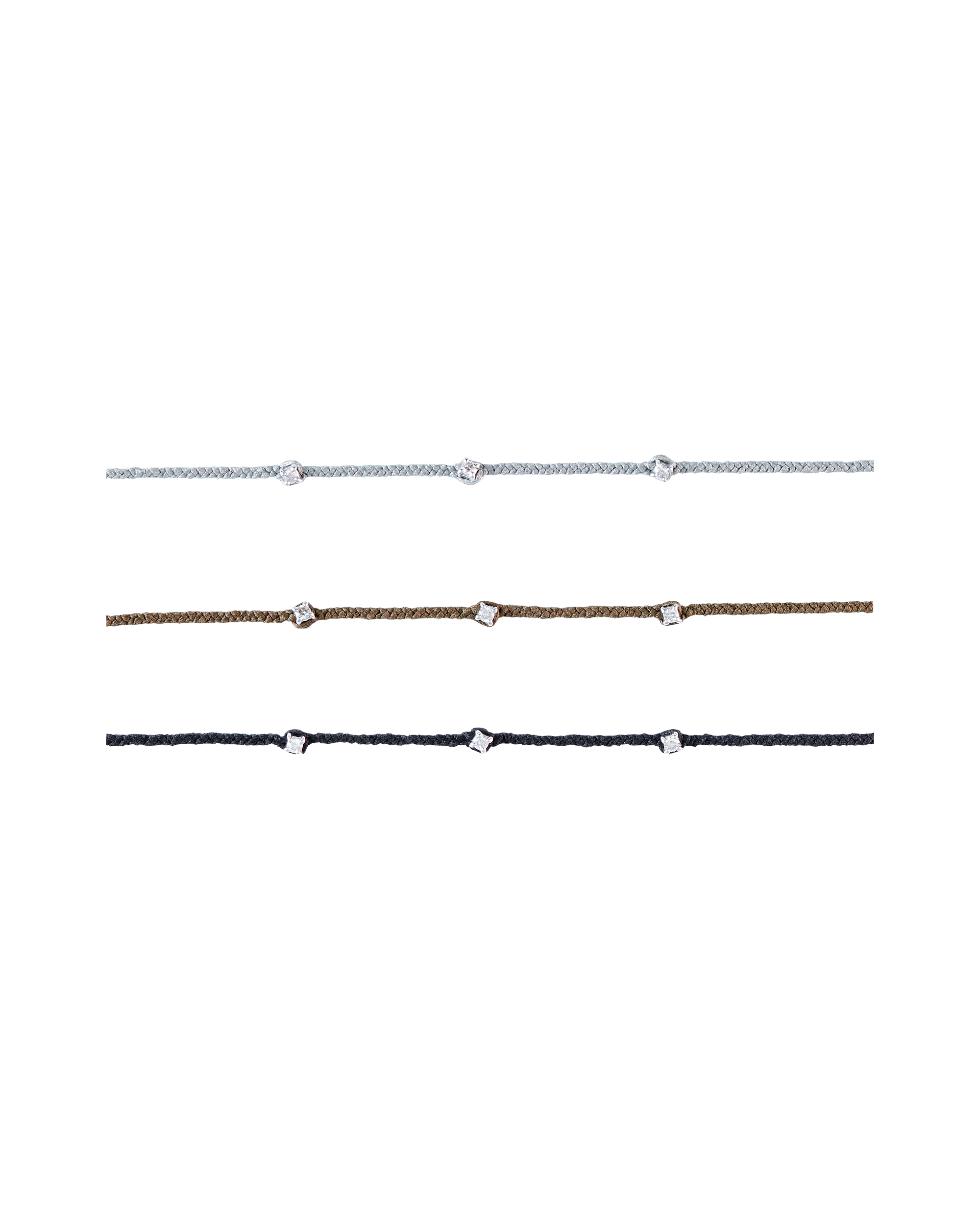 Pure Silk Bracelet 3 Diamond - Silver -