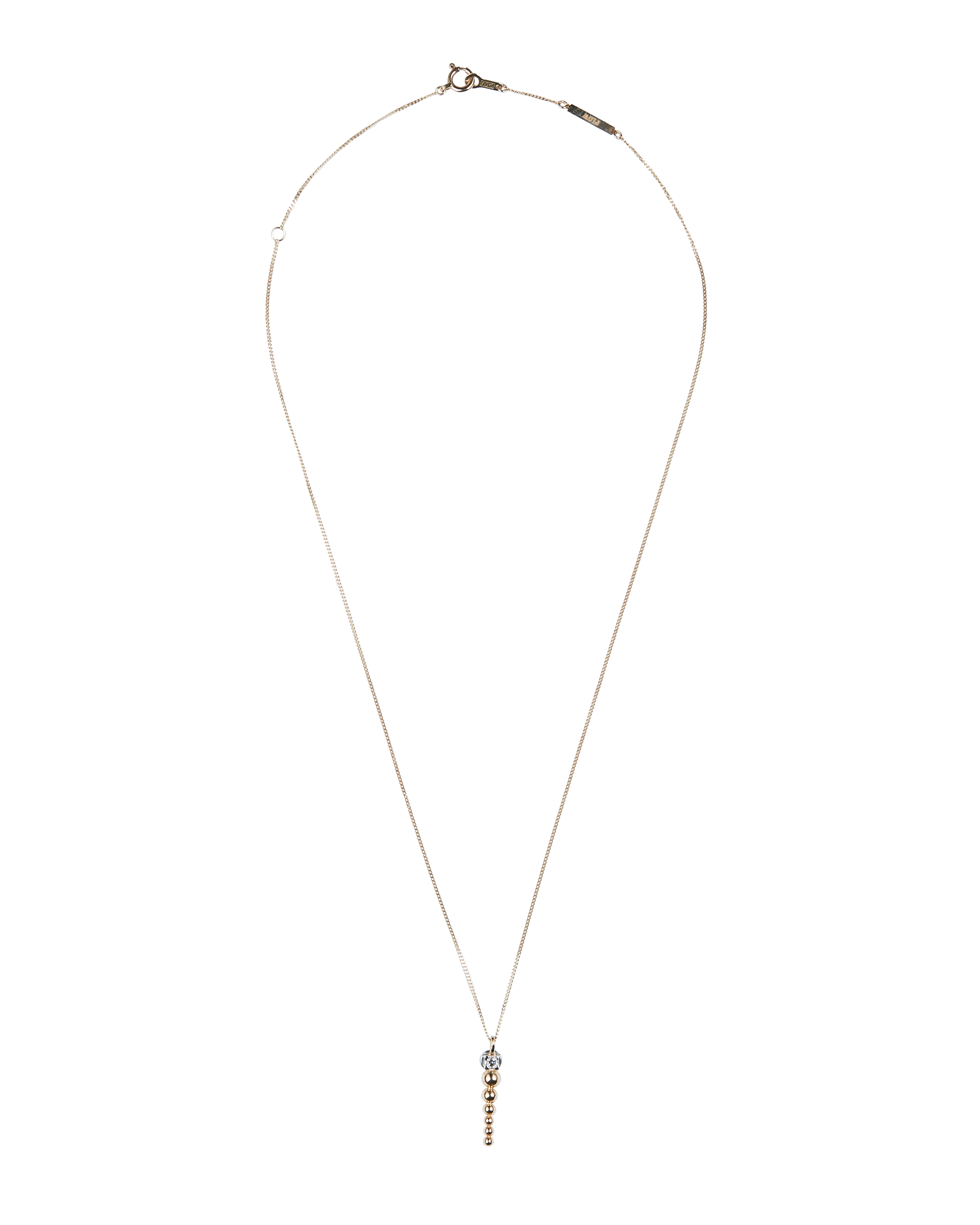 Grain Conch Shell Diamond Carre Necklace