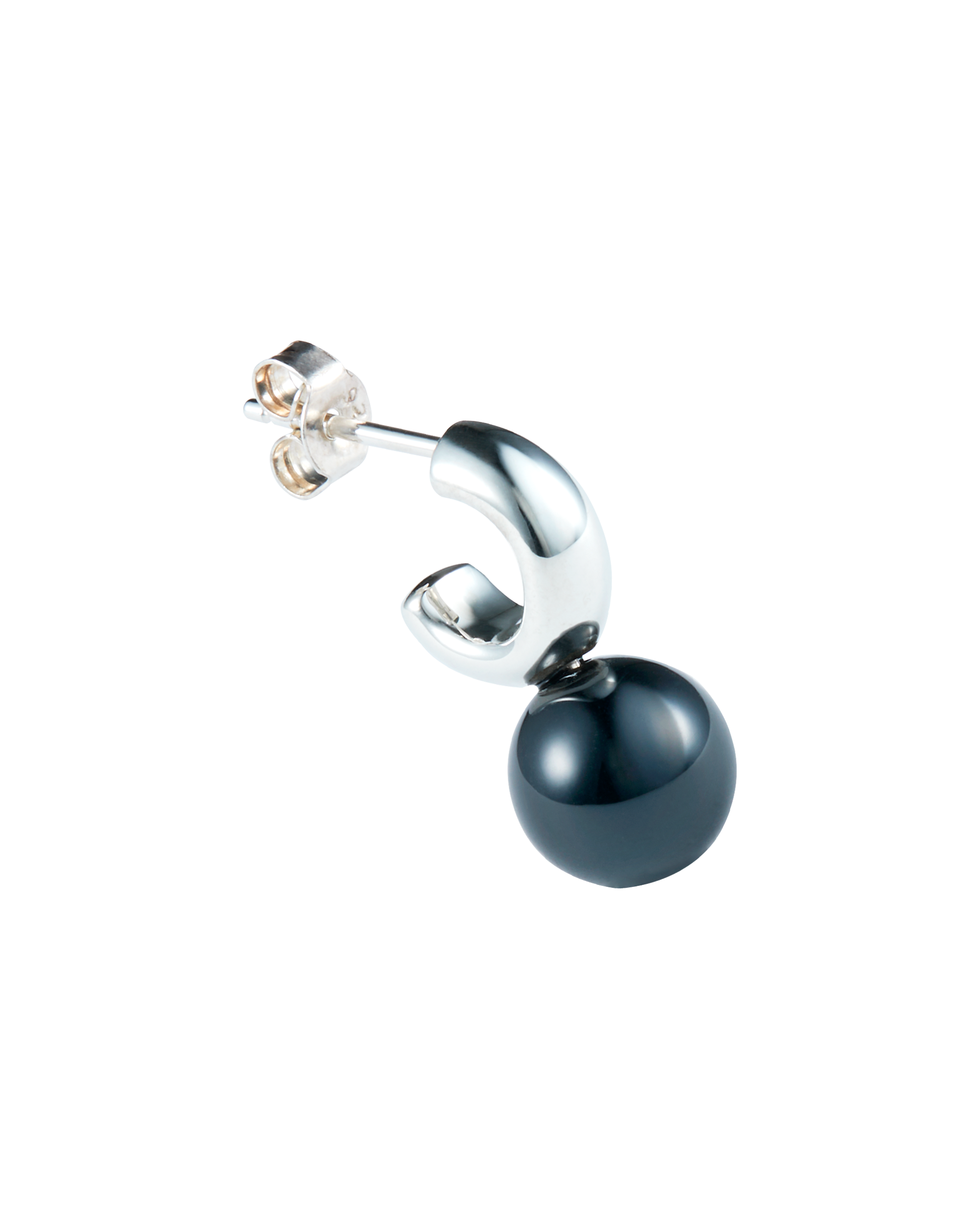 Sunny C Onyx Pierce -Silver-