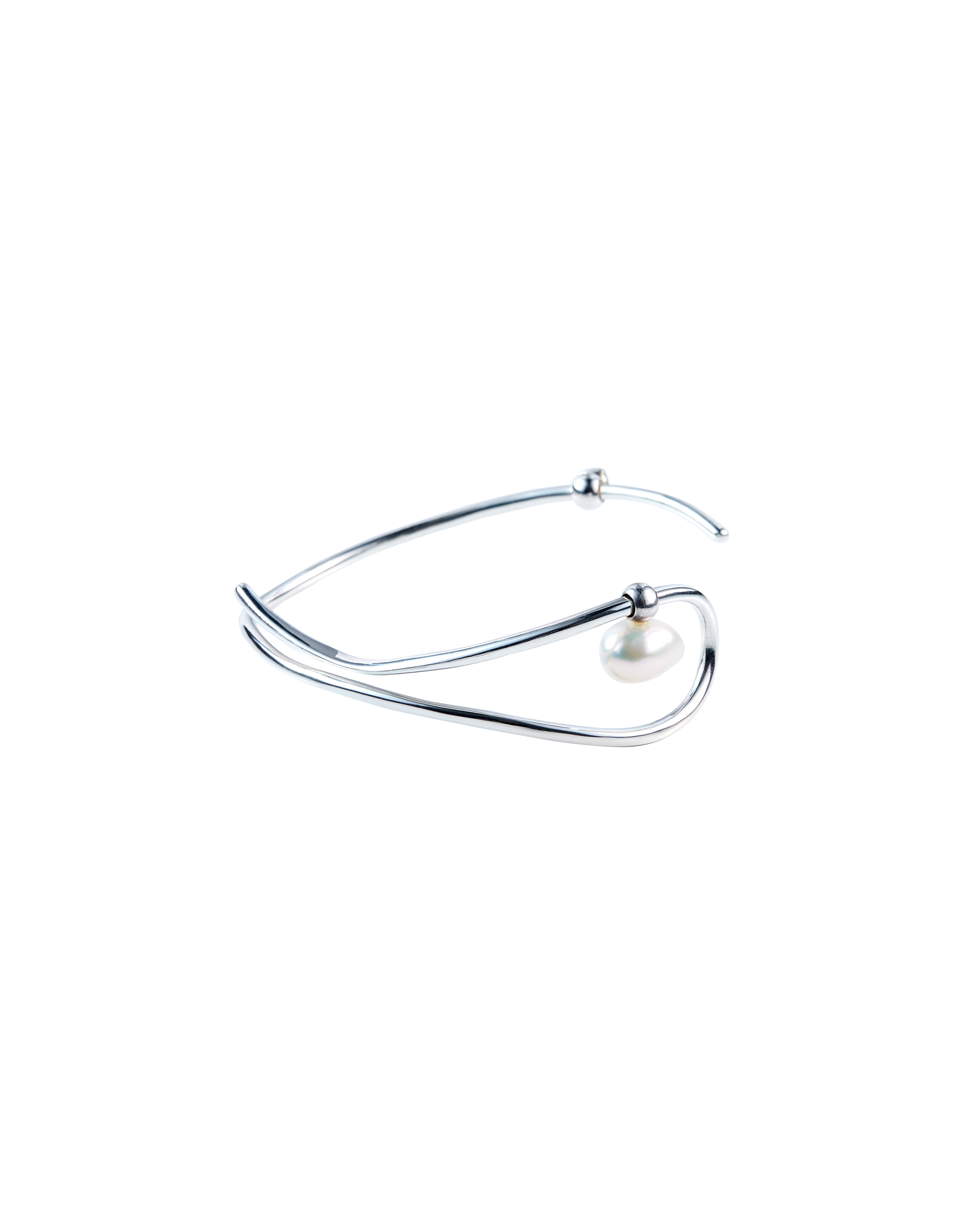 Wave Bangle -Calm- Silver
