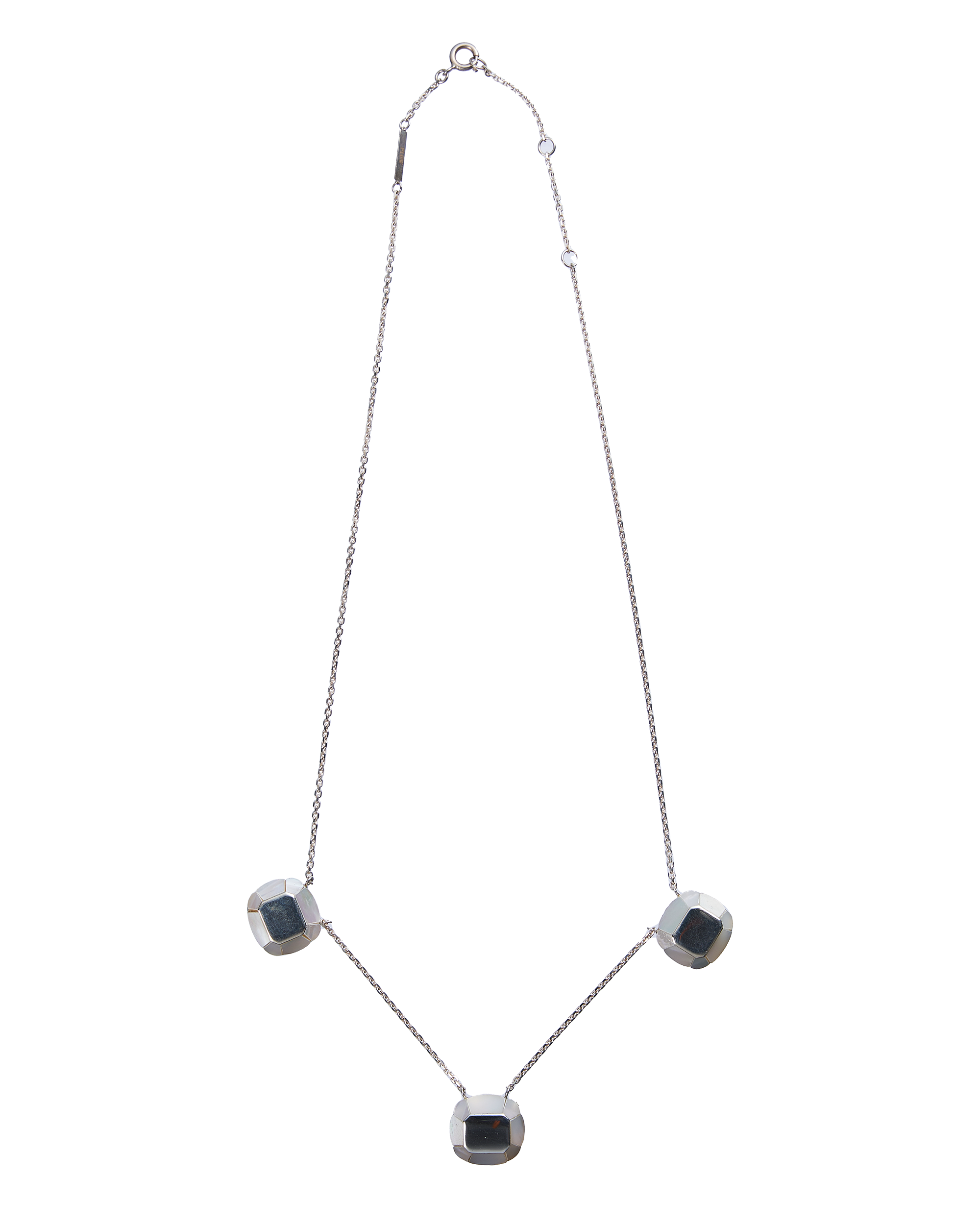 3 Chamomile Necklace -Silver-