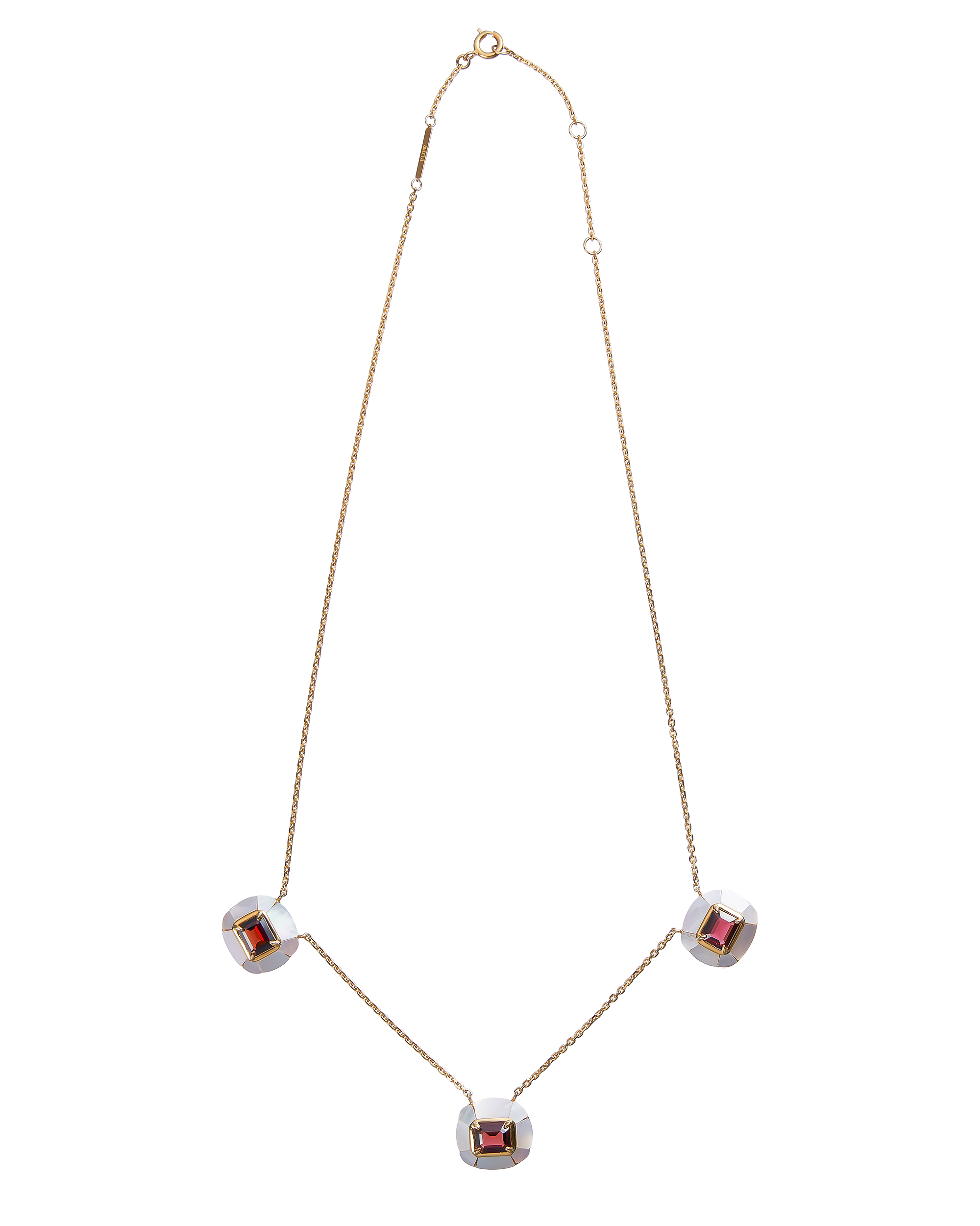 3 Chamomile Garnet Necklace