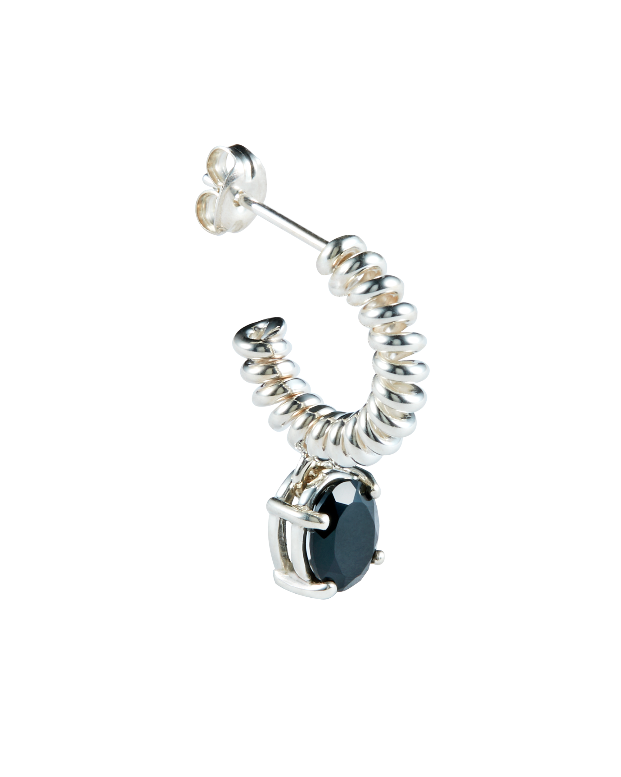 Onyx Spring Stone Pierces -Silver-