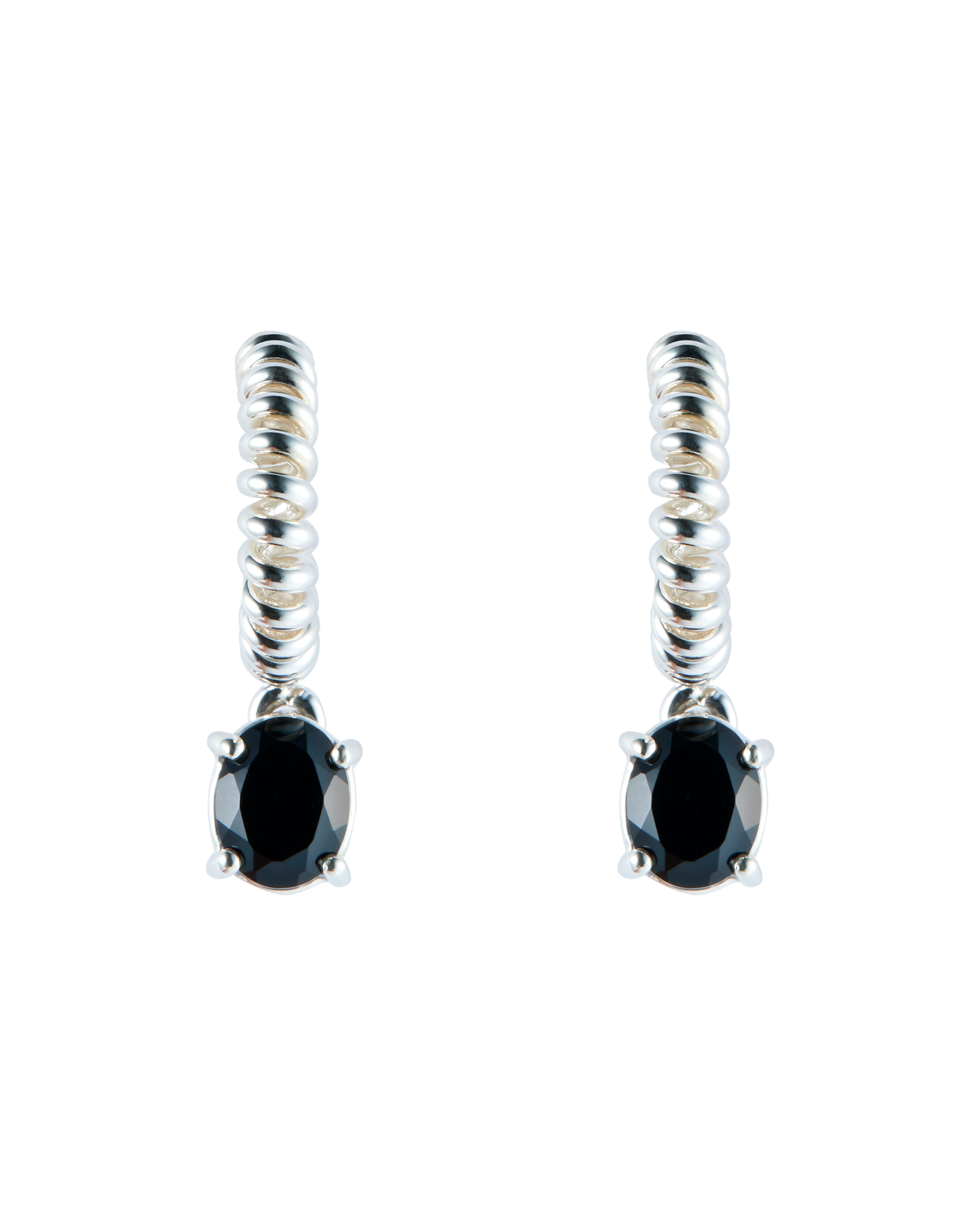 Onyx Spring Stone Pierces -Silver-
