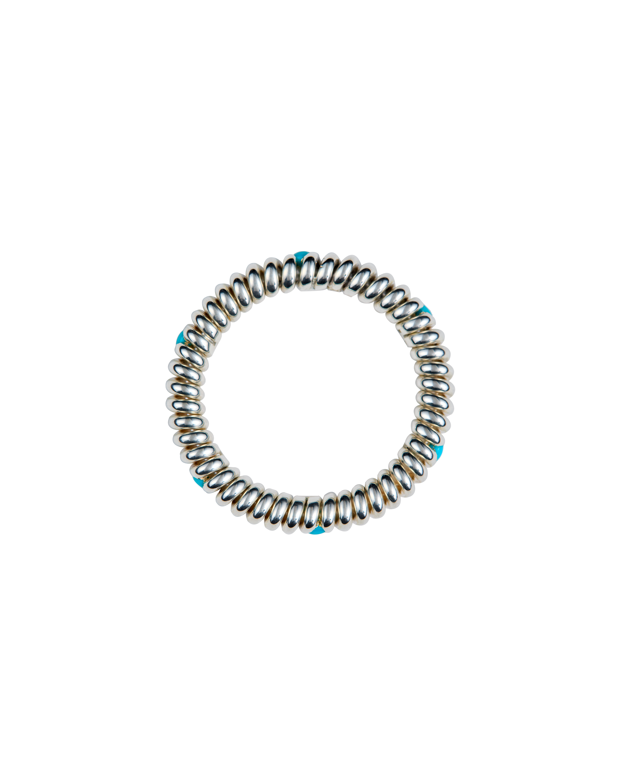 Spring 6 Stone Ring Turquoise -Silver-