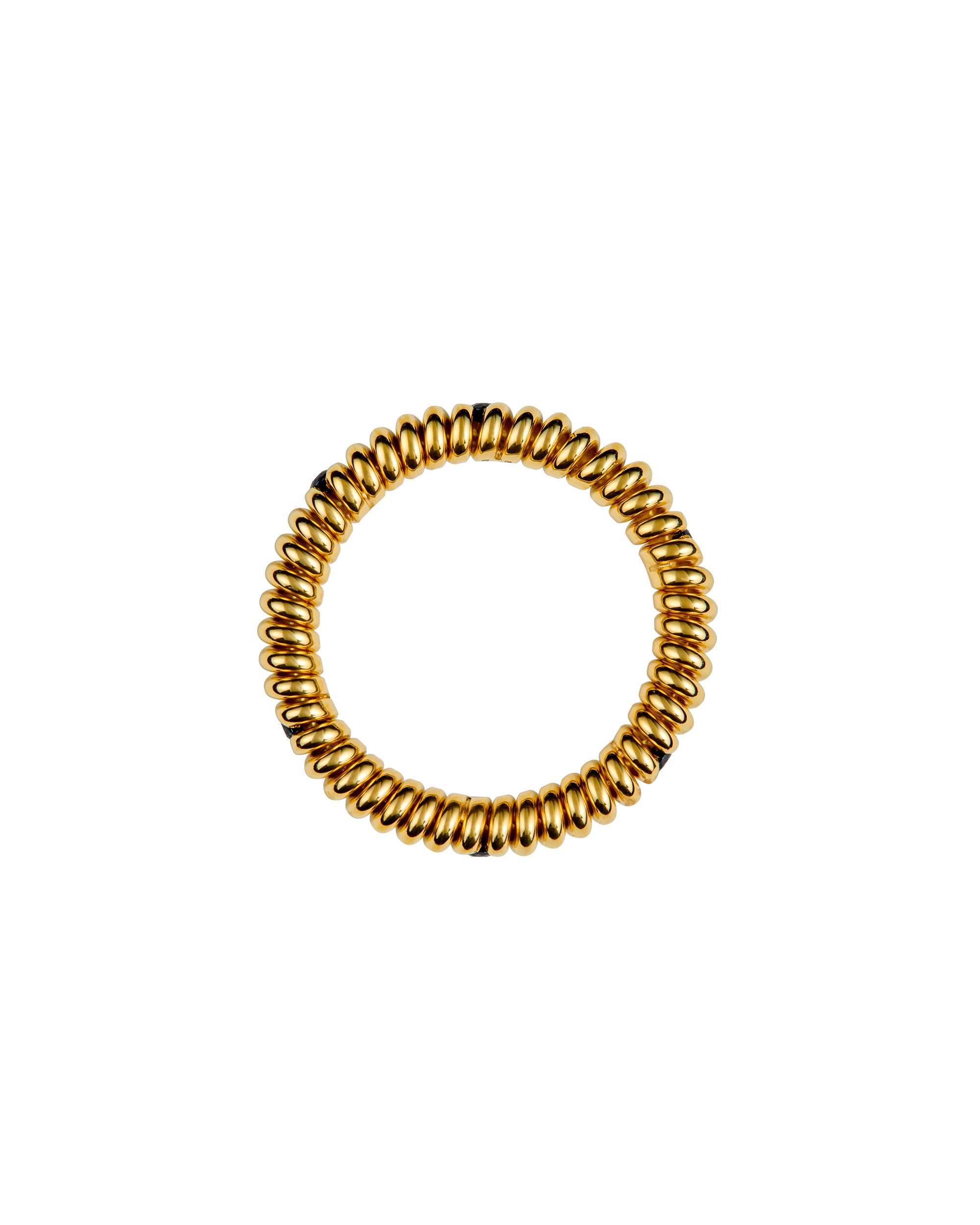 Spring 6 Stone Ring Onyx -Gold-