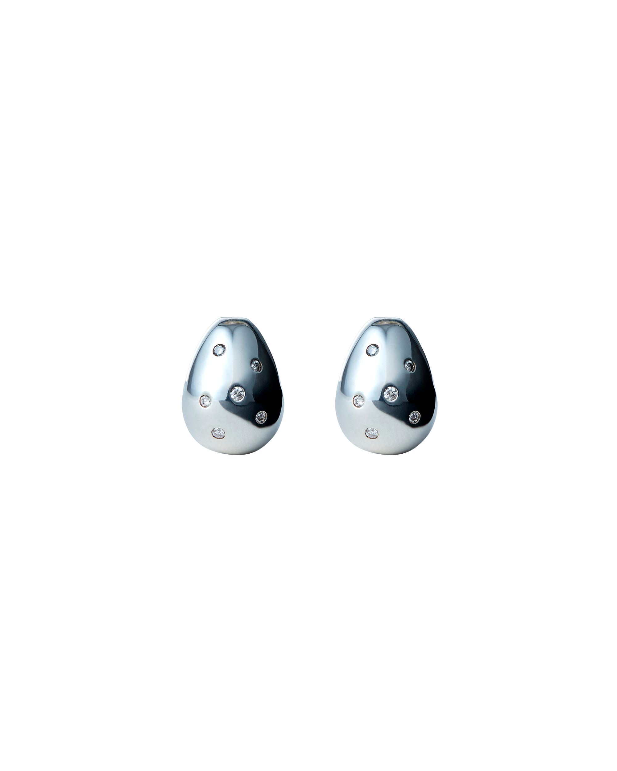 Drop Pierce S Diamond -Silver-