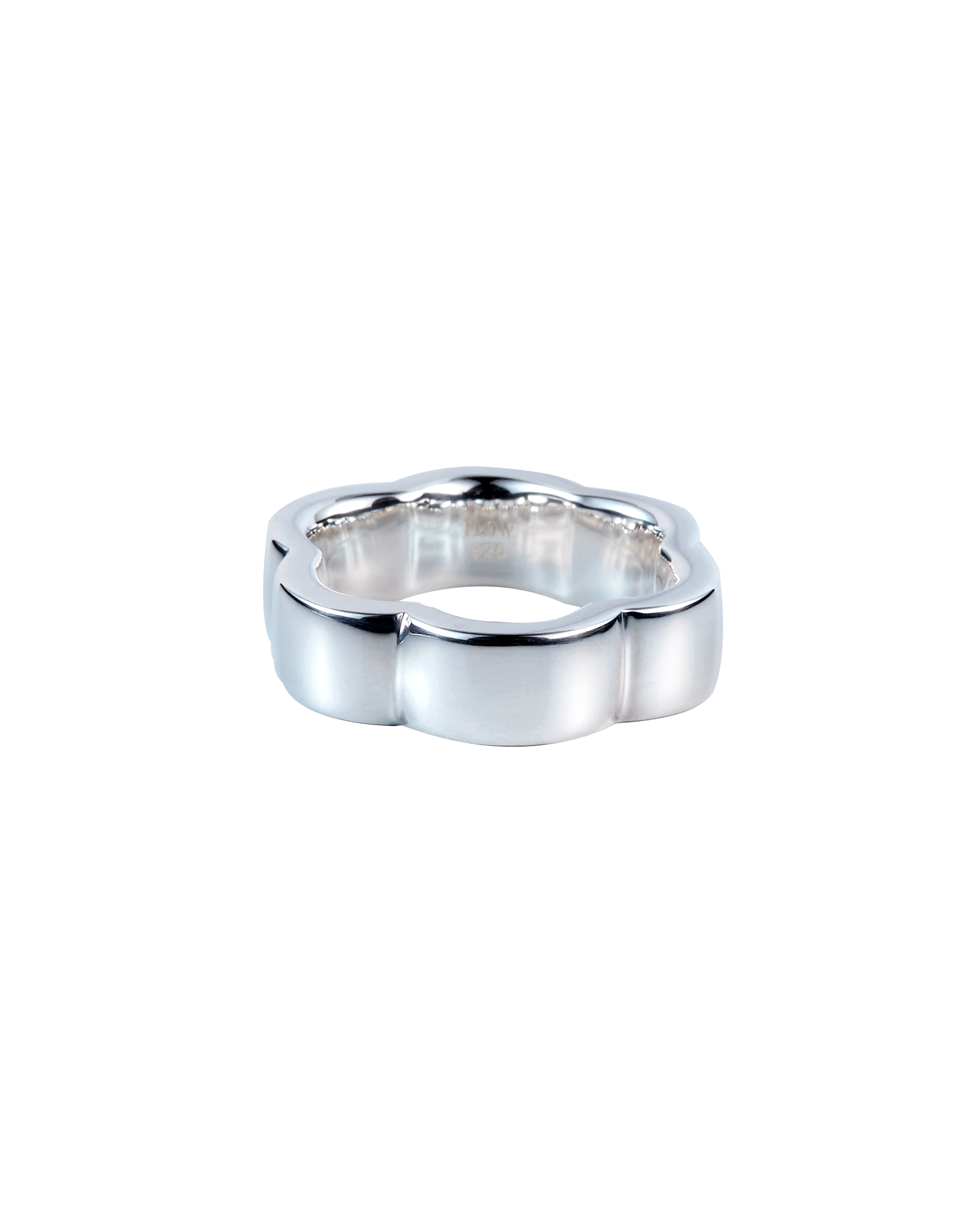 Flower Line Ring -Silver-