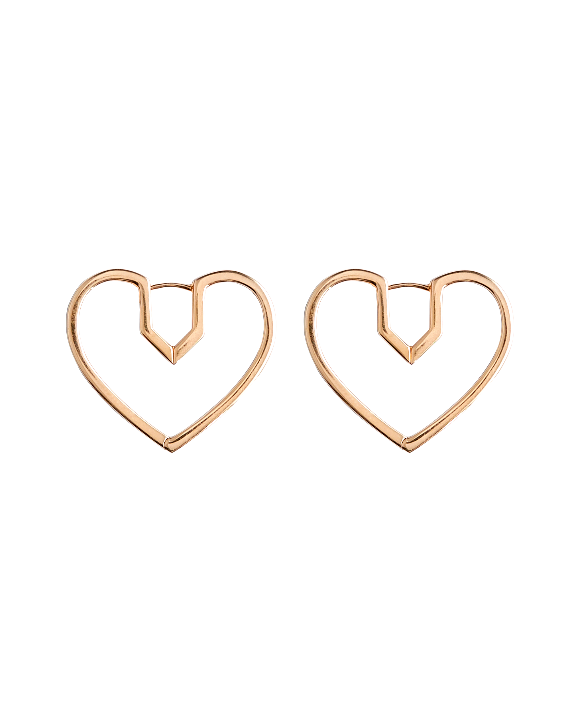 Hug Heart Hoop Pierce M -Gold-