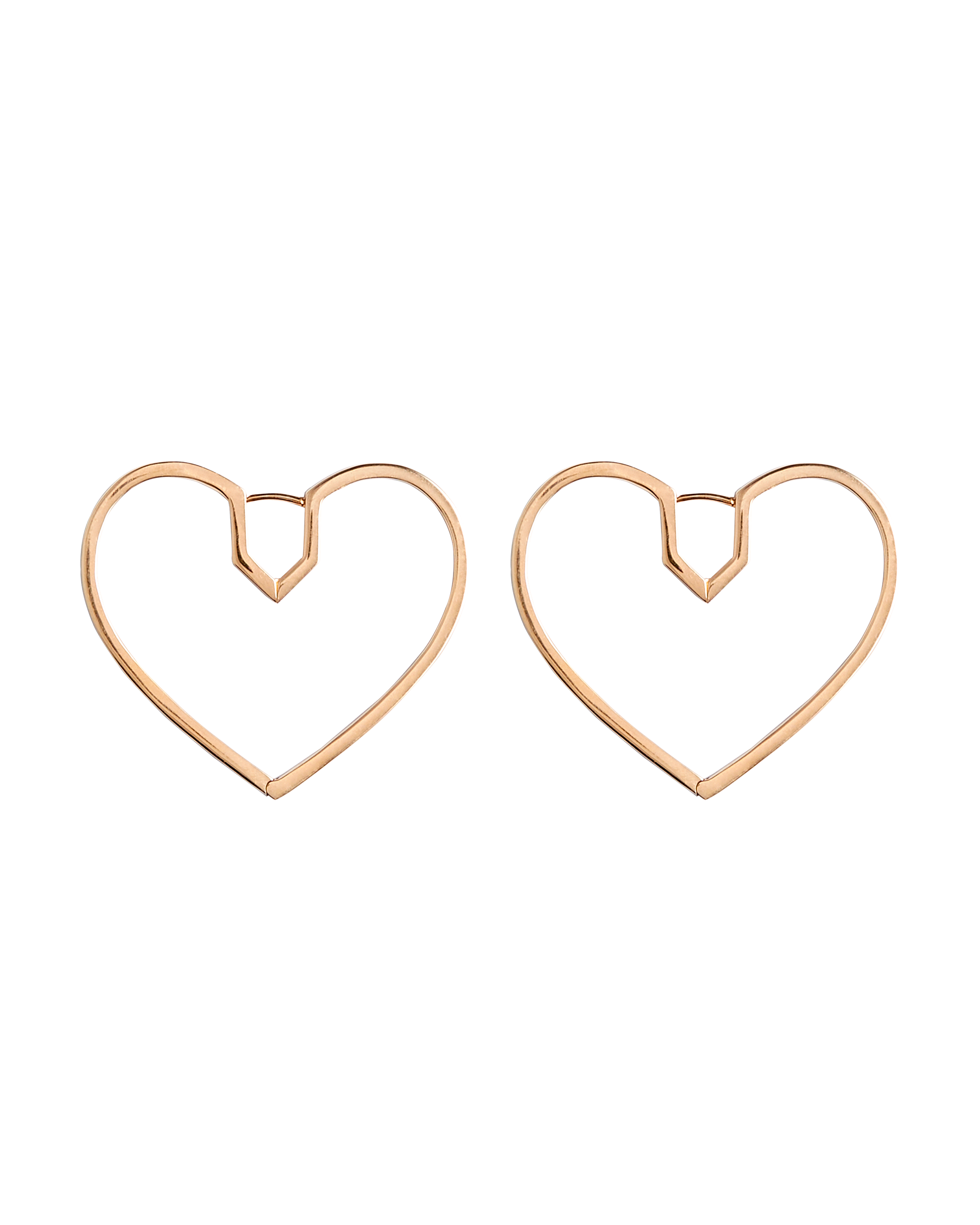 PLOW ゴールド ハート型 フープピアス Hug Heart Hoop Pierce L -Gold-