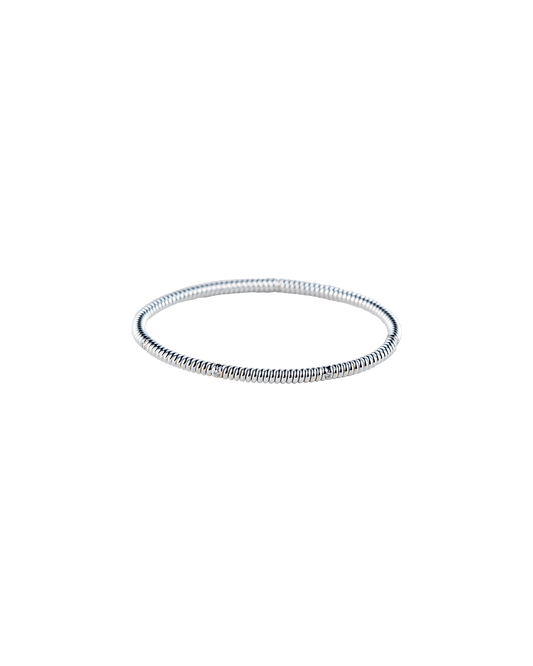 Spring 4 Stone Bangle Diamond -Silver-