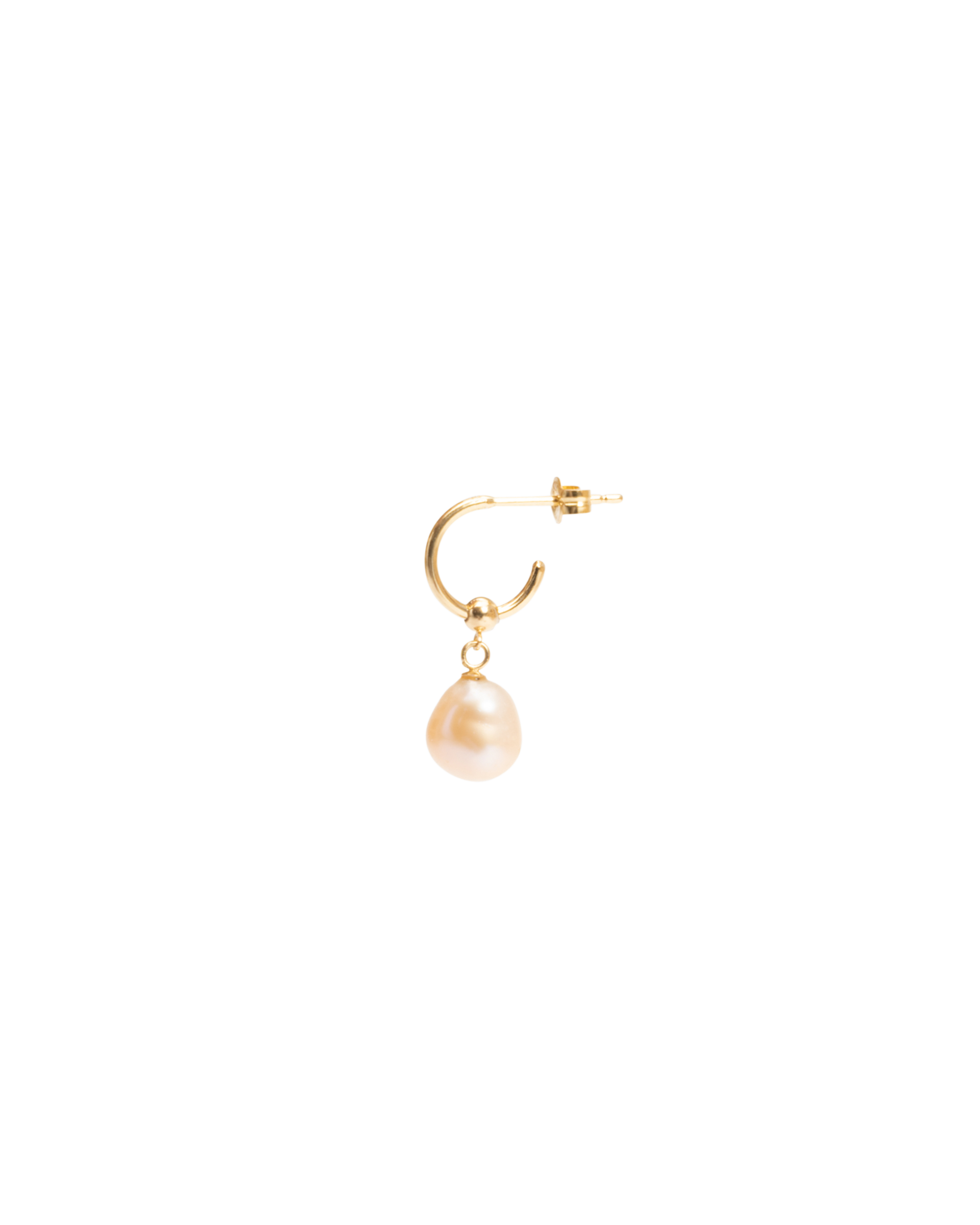 Hoop Pierce S -Charm Pearl-