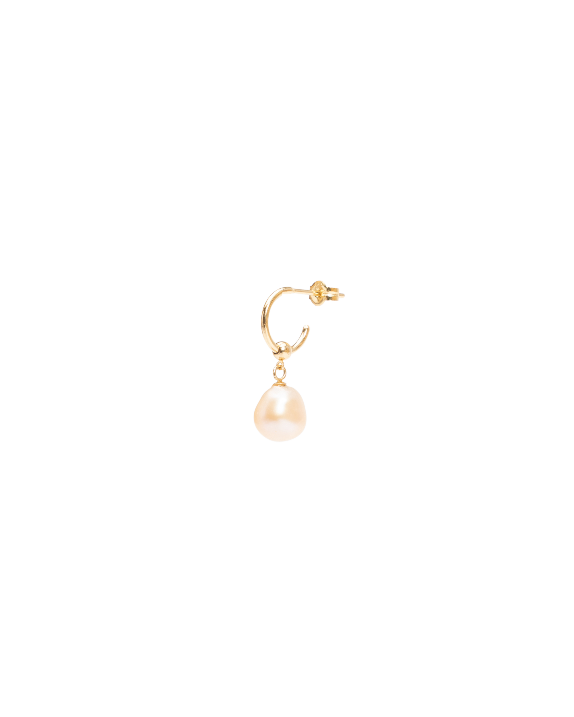 Hoop Pierce S -Charm Pearl-