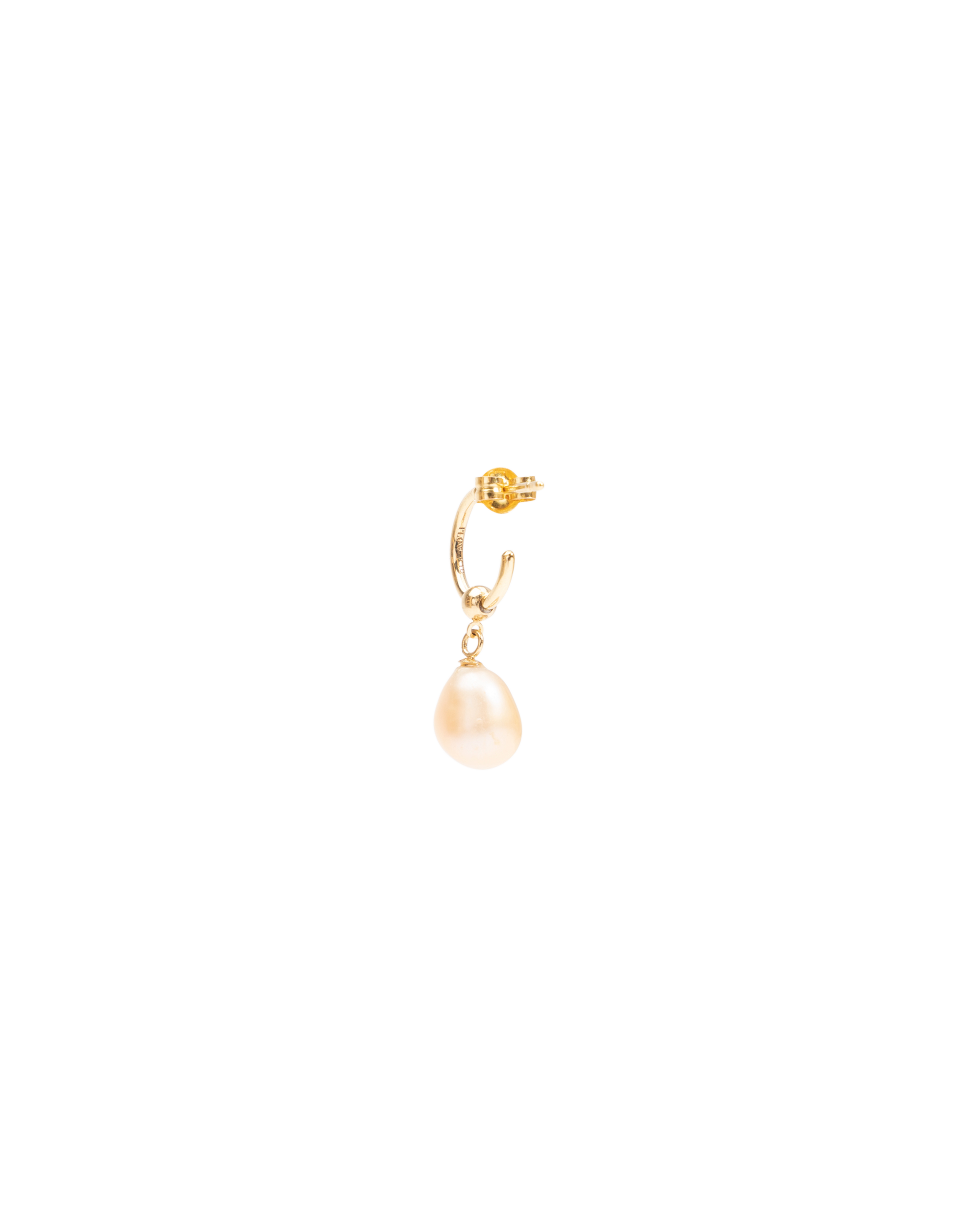 Hoop Pierce S -Charm Pearl-
