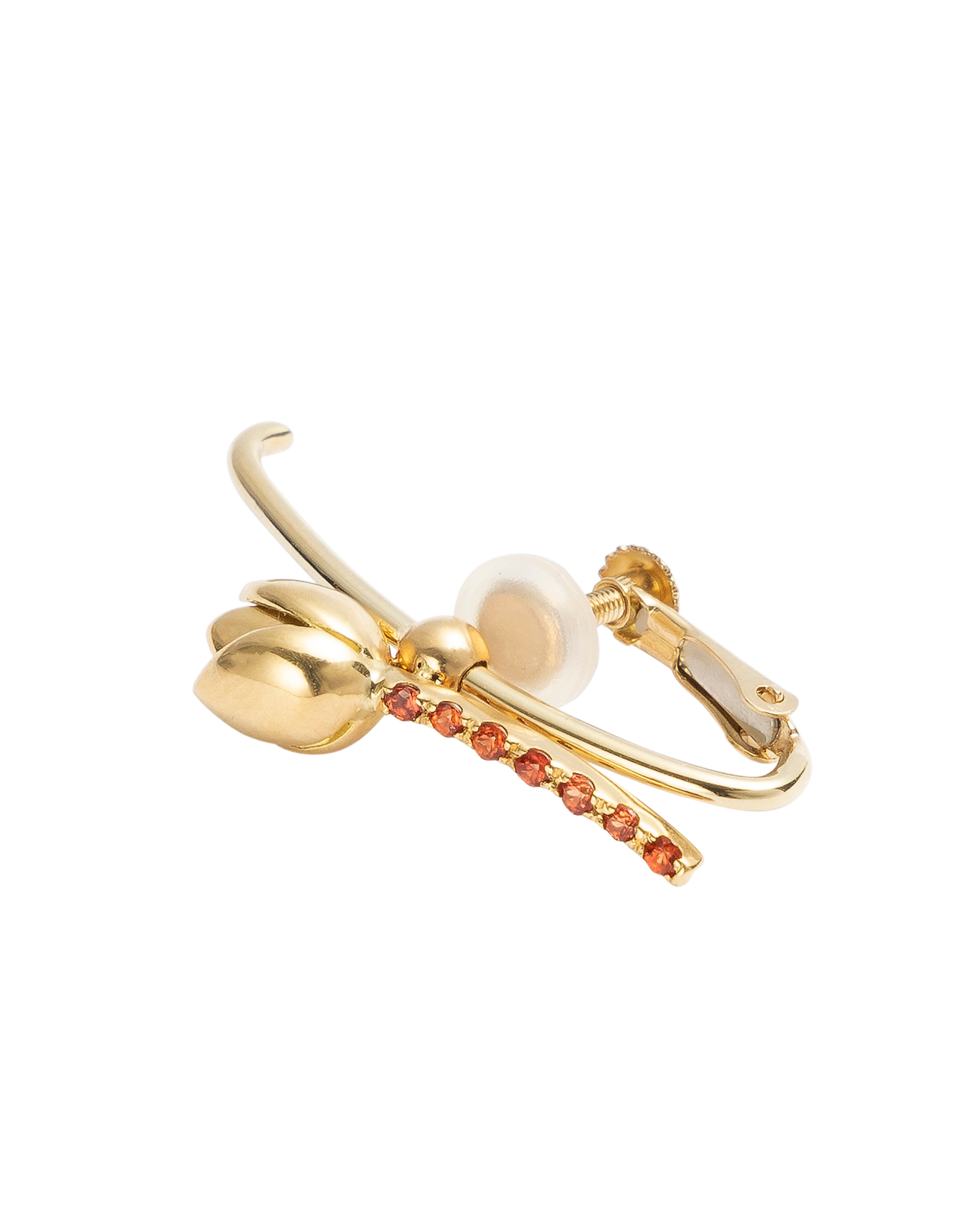 Bow Earring -Charm Tulips-