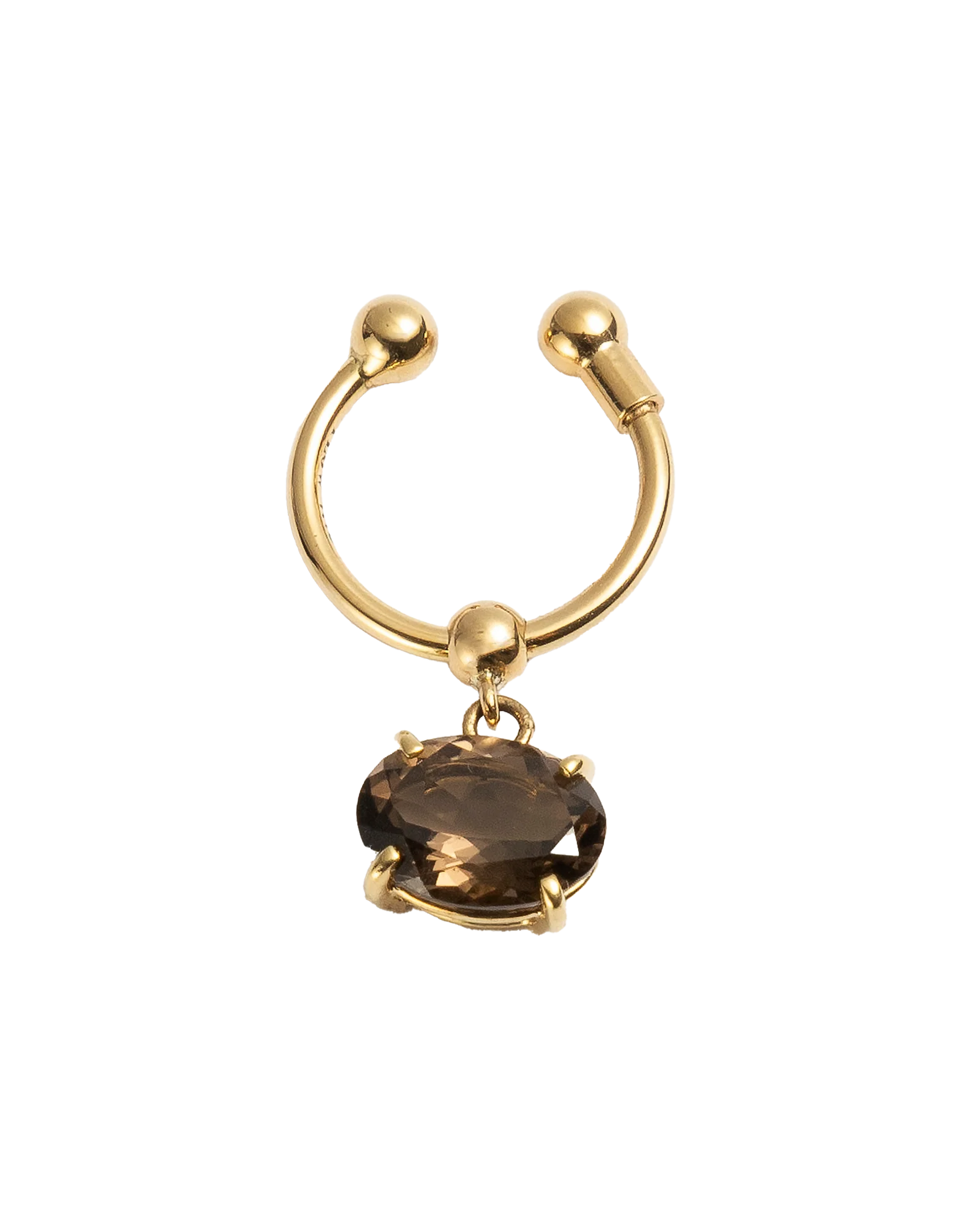 Charm Smoky Quartz -K18-