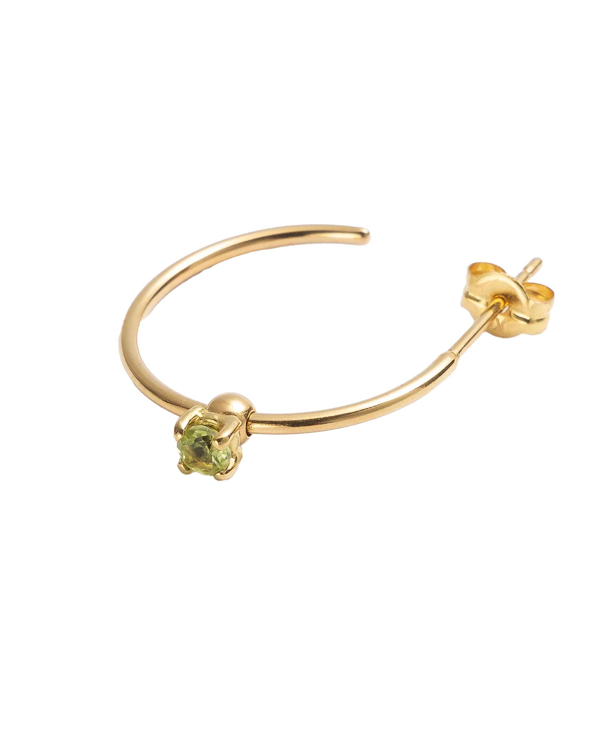 Hoop Pierce M -Charm Peridot-