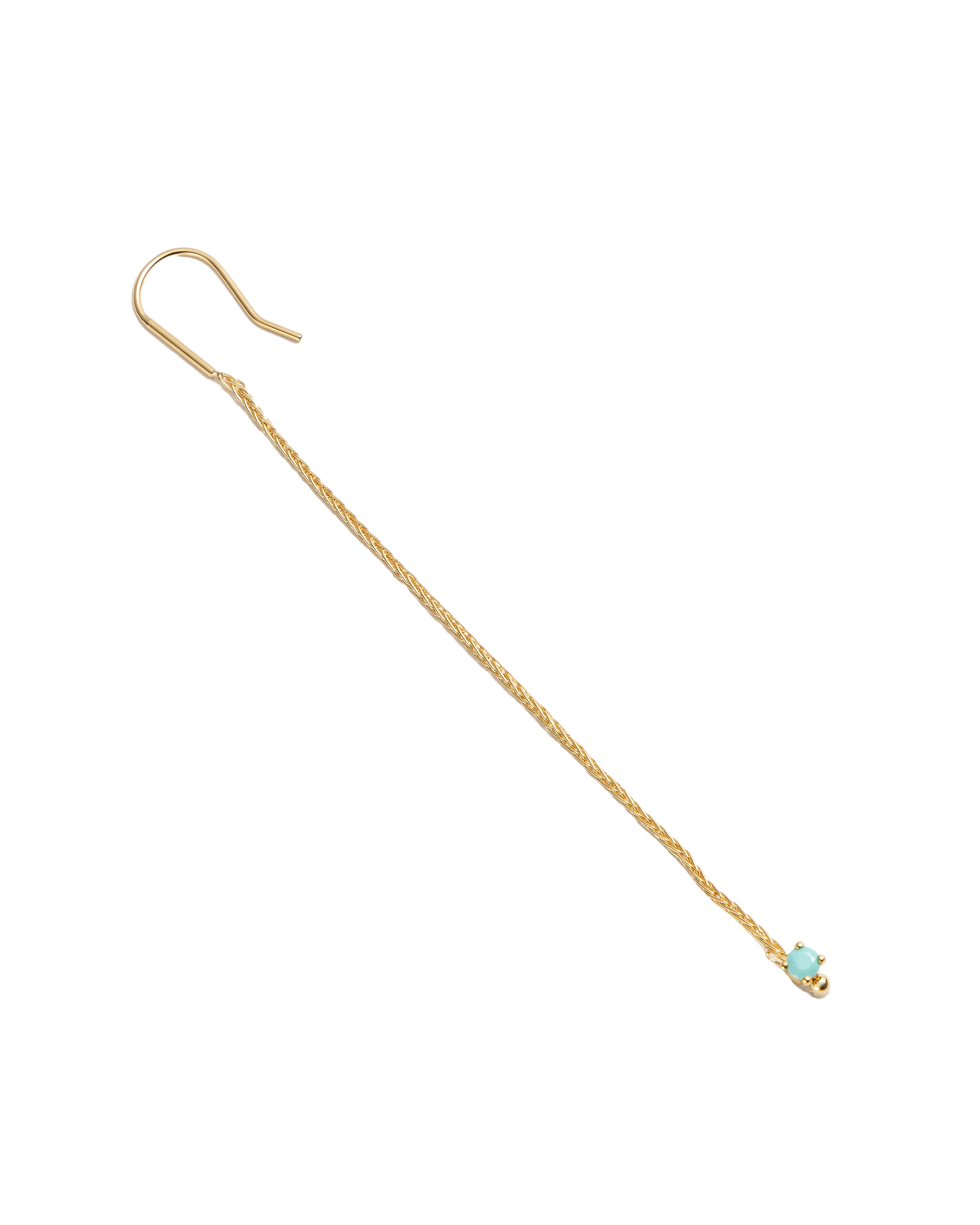 Chain Pierce Long -Charm Turquoise-