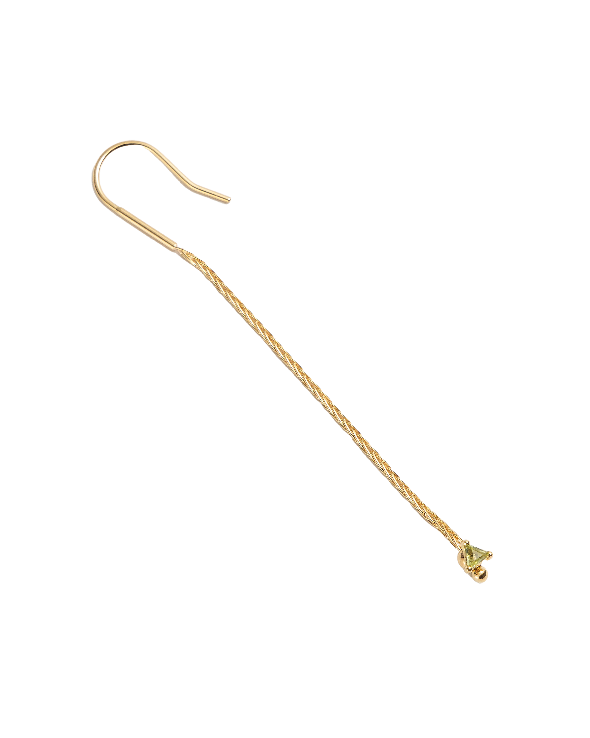 Charm Peridot Chain Pierce S 18K