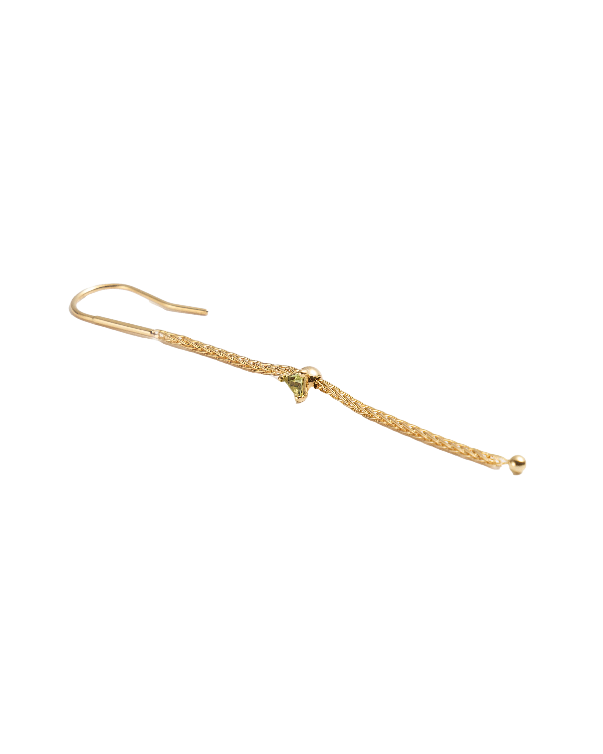 Charm Peridot Chain Pierce S 18K