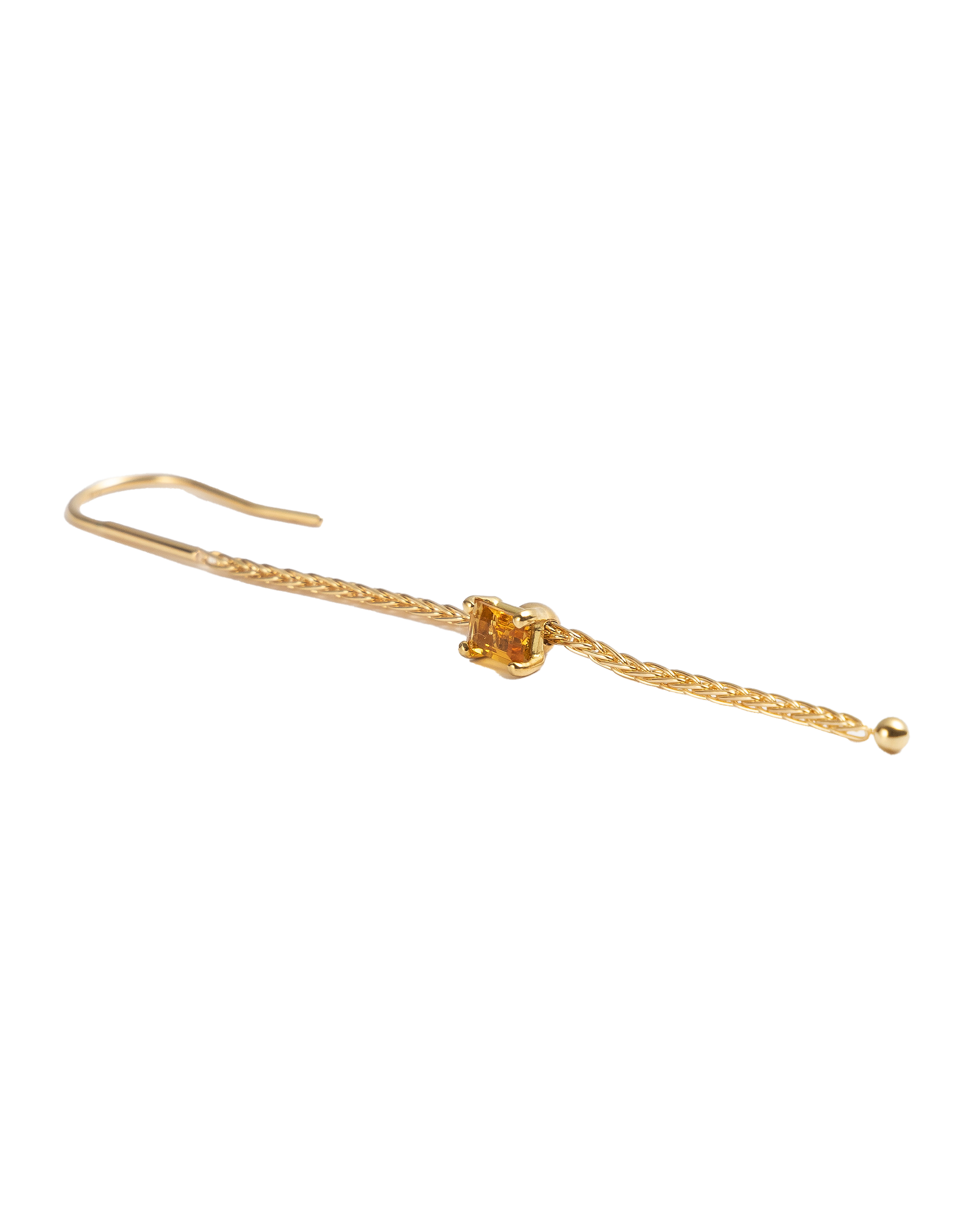 Chain Pierce S -Charm Citrine-