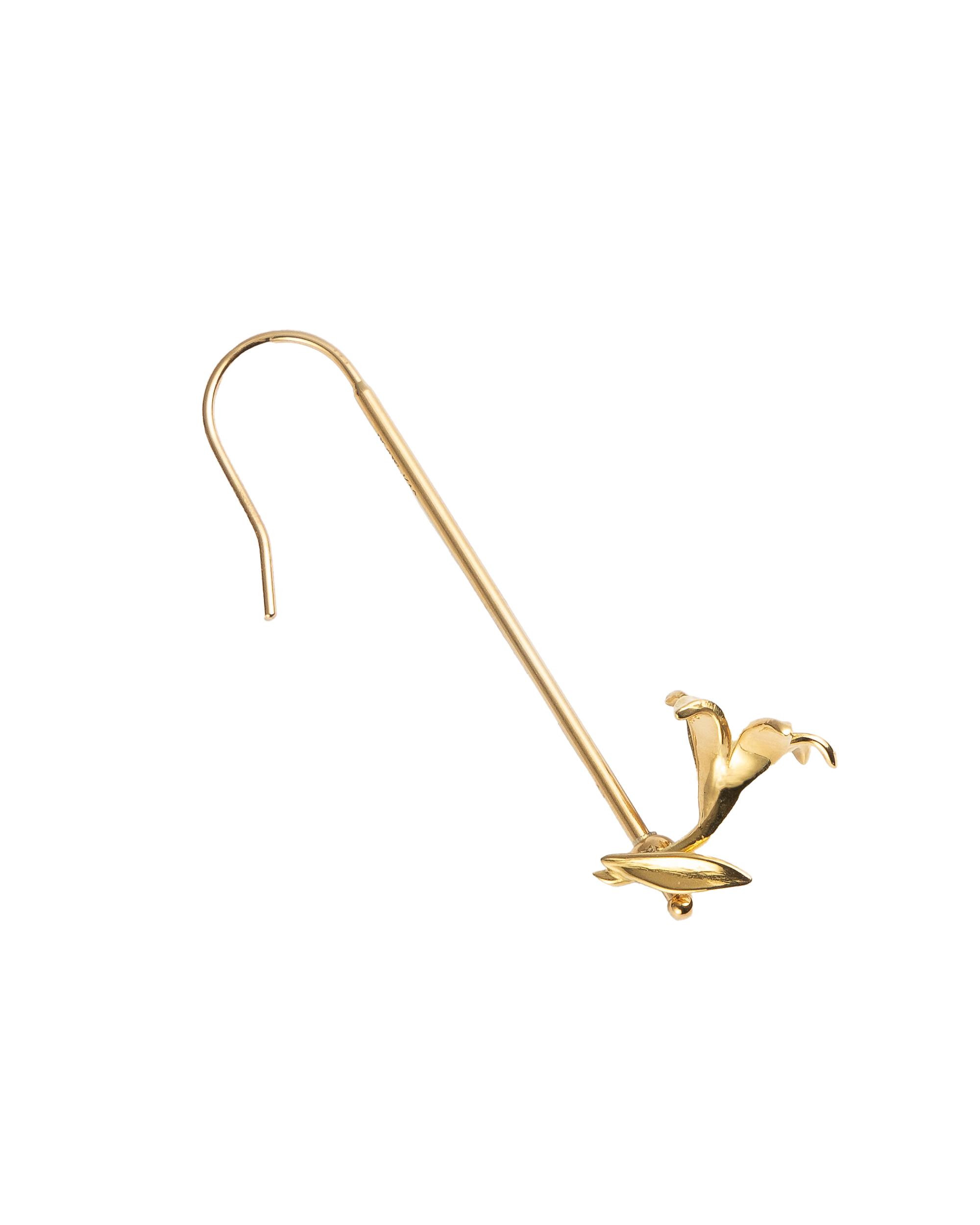 Charm Lily Hook Pierce -18K-