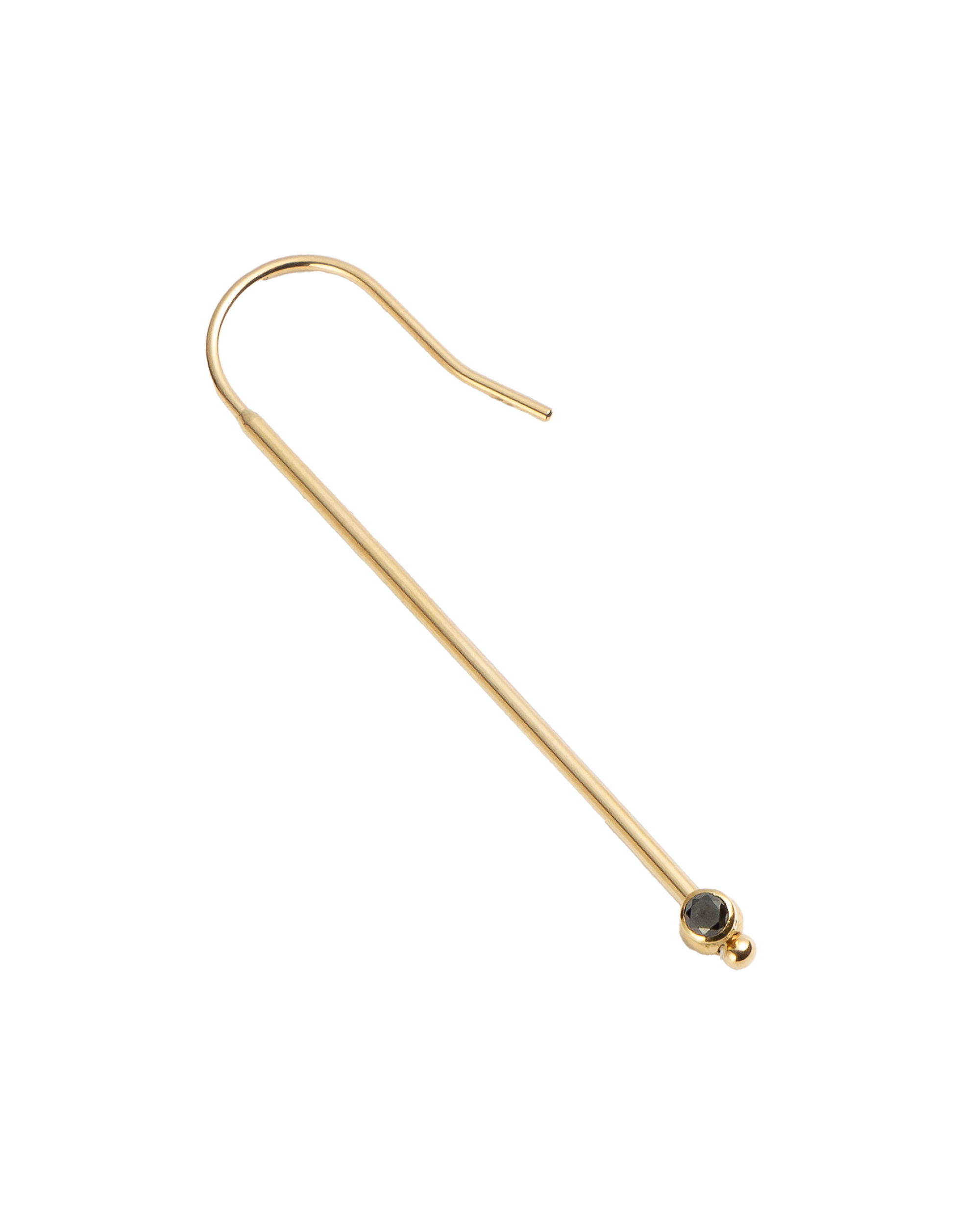 Hook Pierce -Charm Onyx-