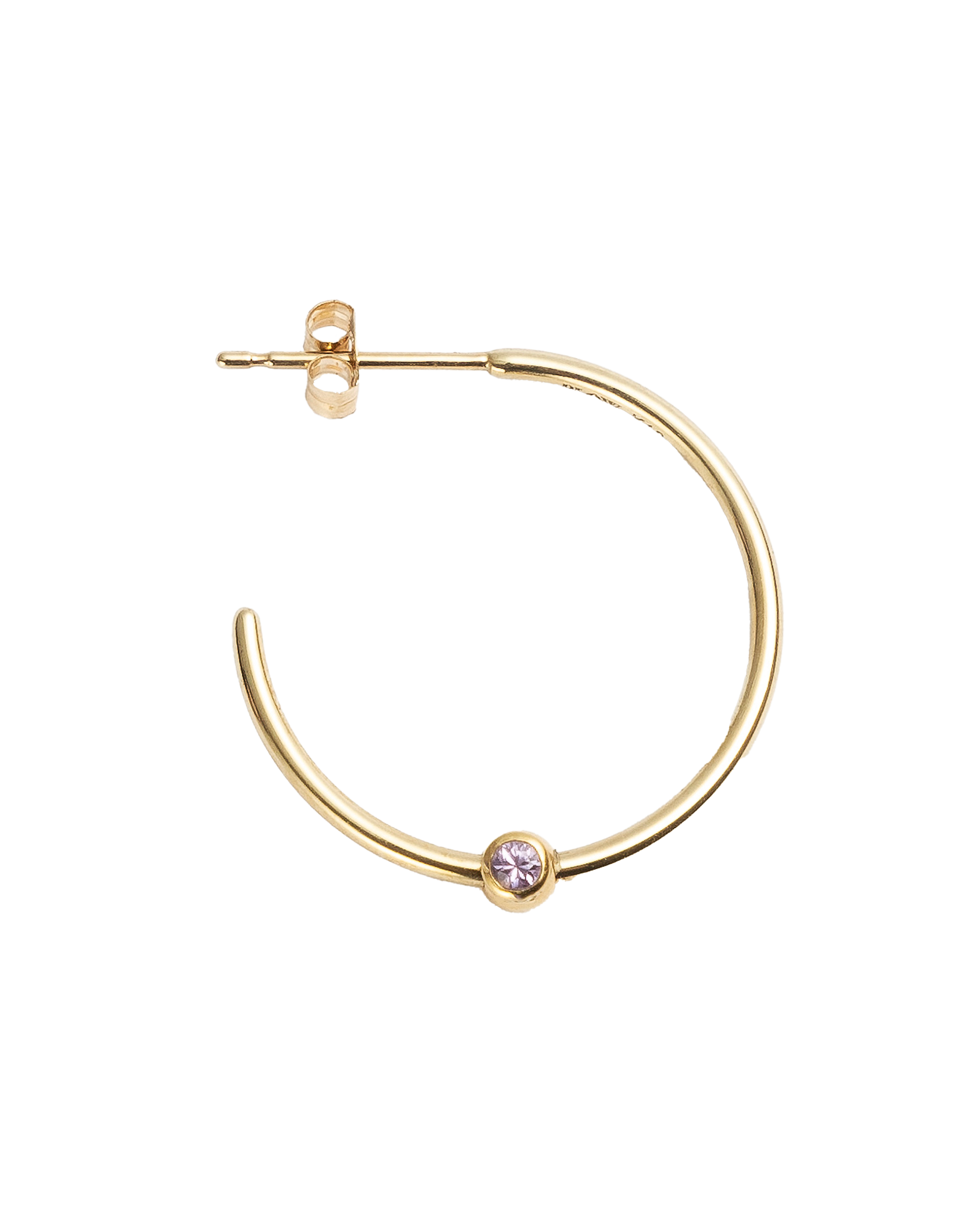 Hoop Pierce M -Charm Violet Sapphire-