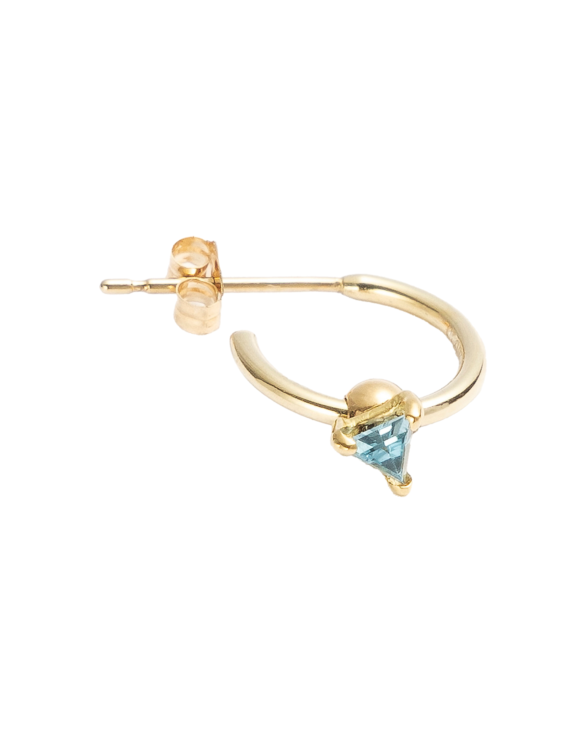 Hoop Pierce S -Charm Blue Topaz-