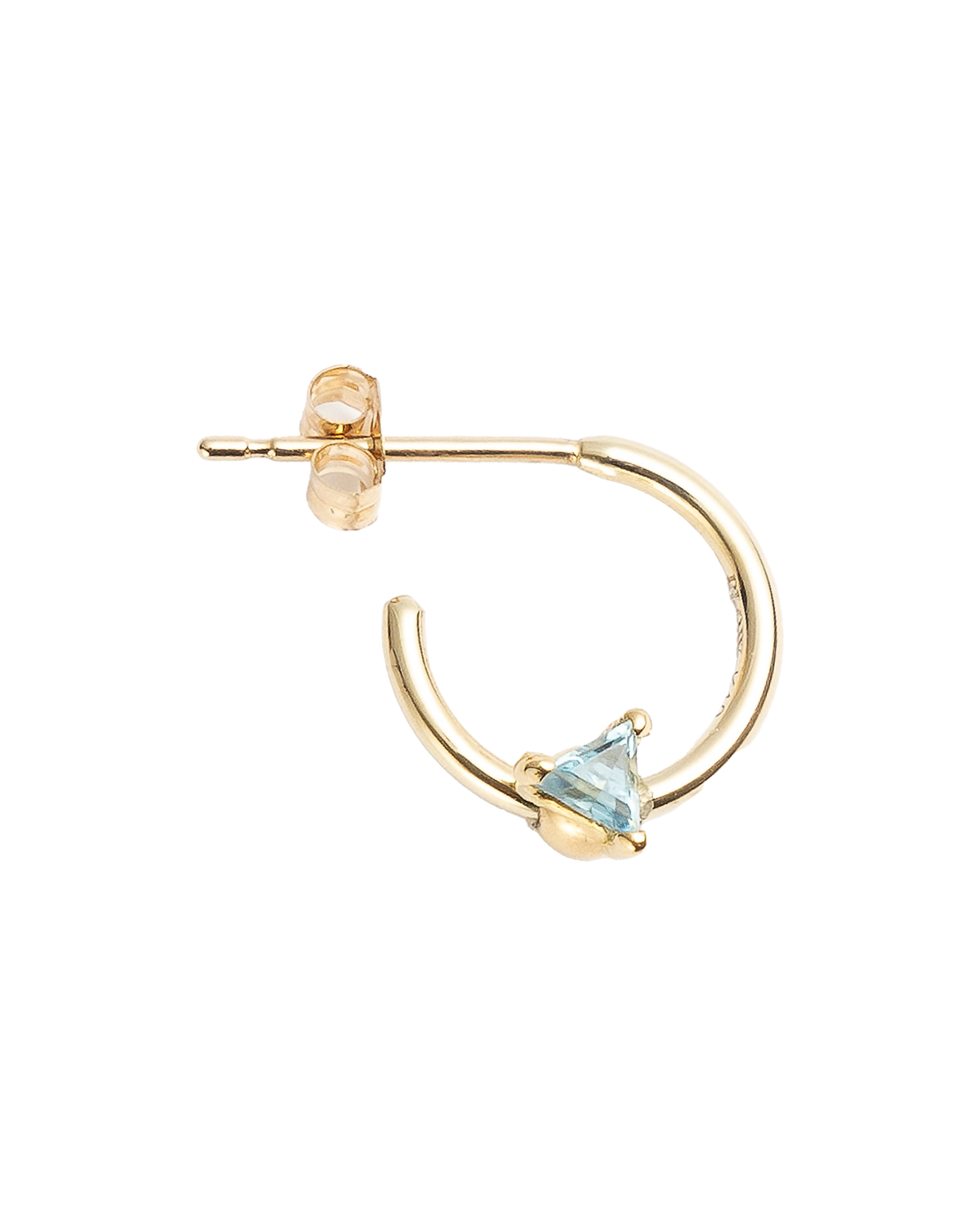 Hoop Pierce S -Charm Blue Topaz-