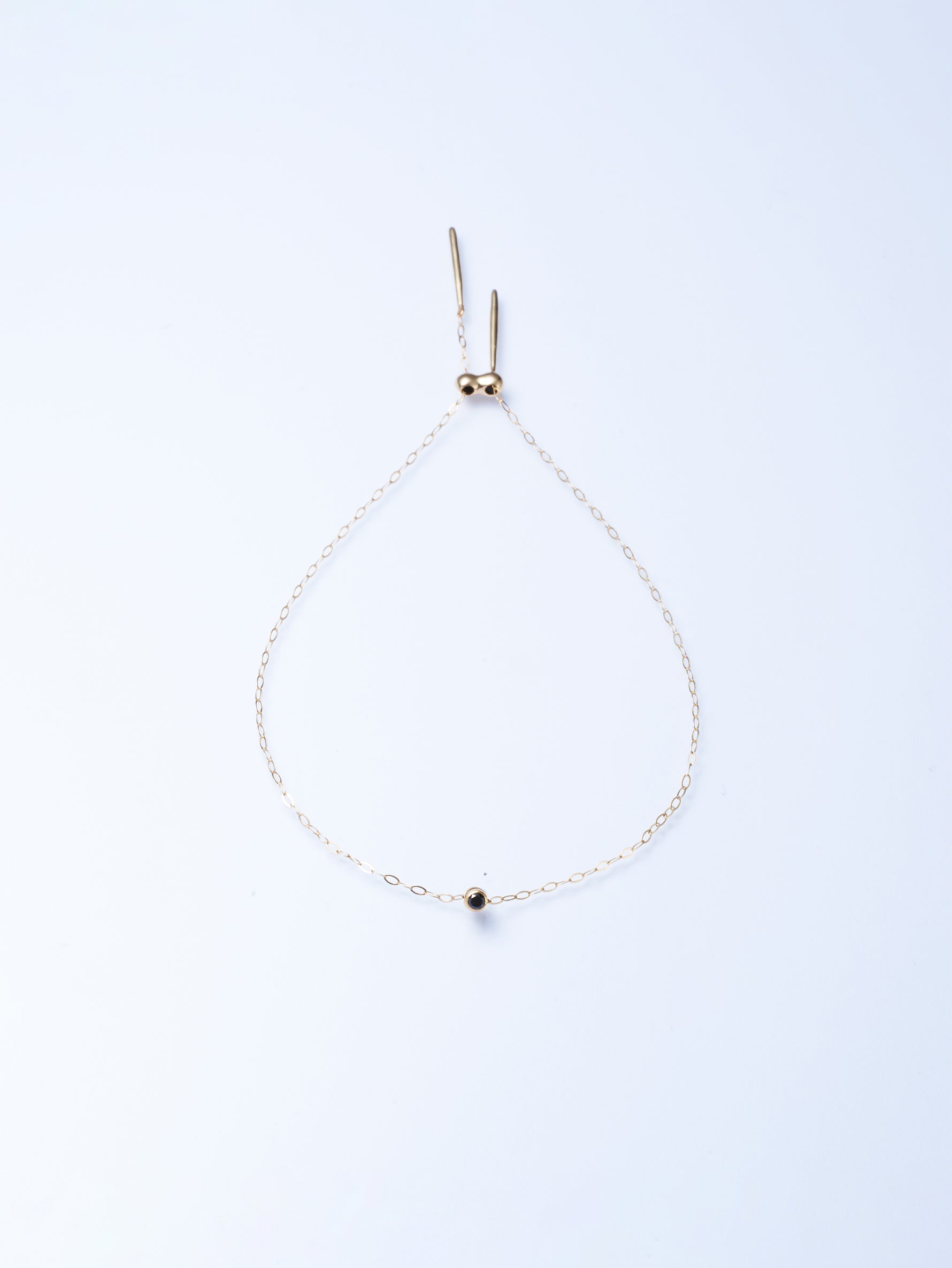 Cord Bracelet Lace -Charm Black Diamond-