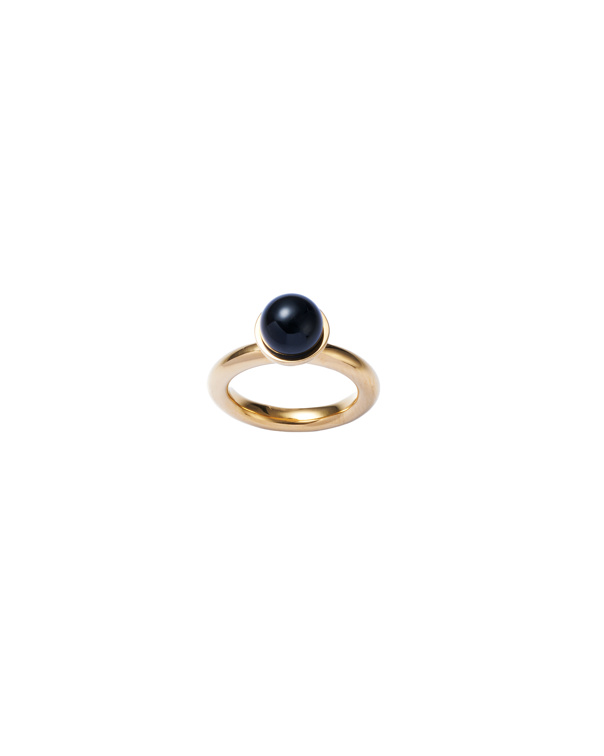 Onyx Cap Ring Small -Gold-