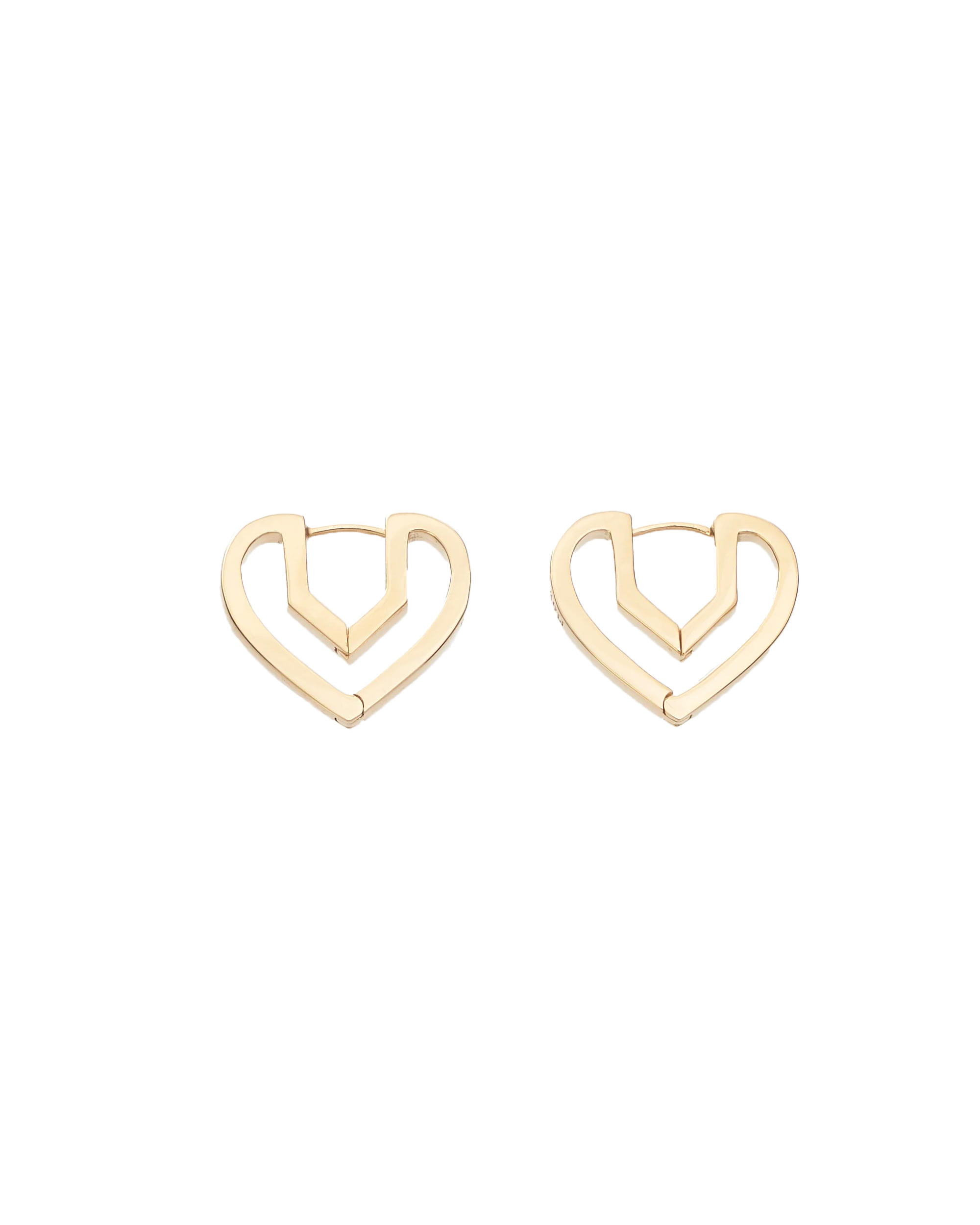 Hug Heart Hoop Pierce S -Gold-