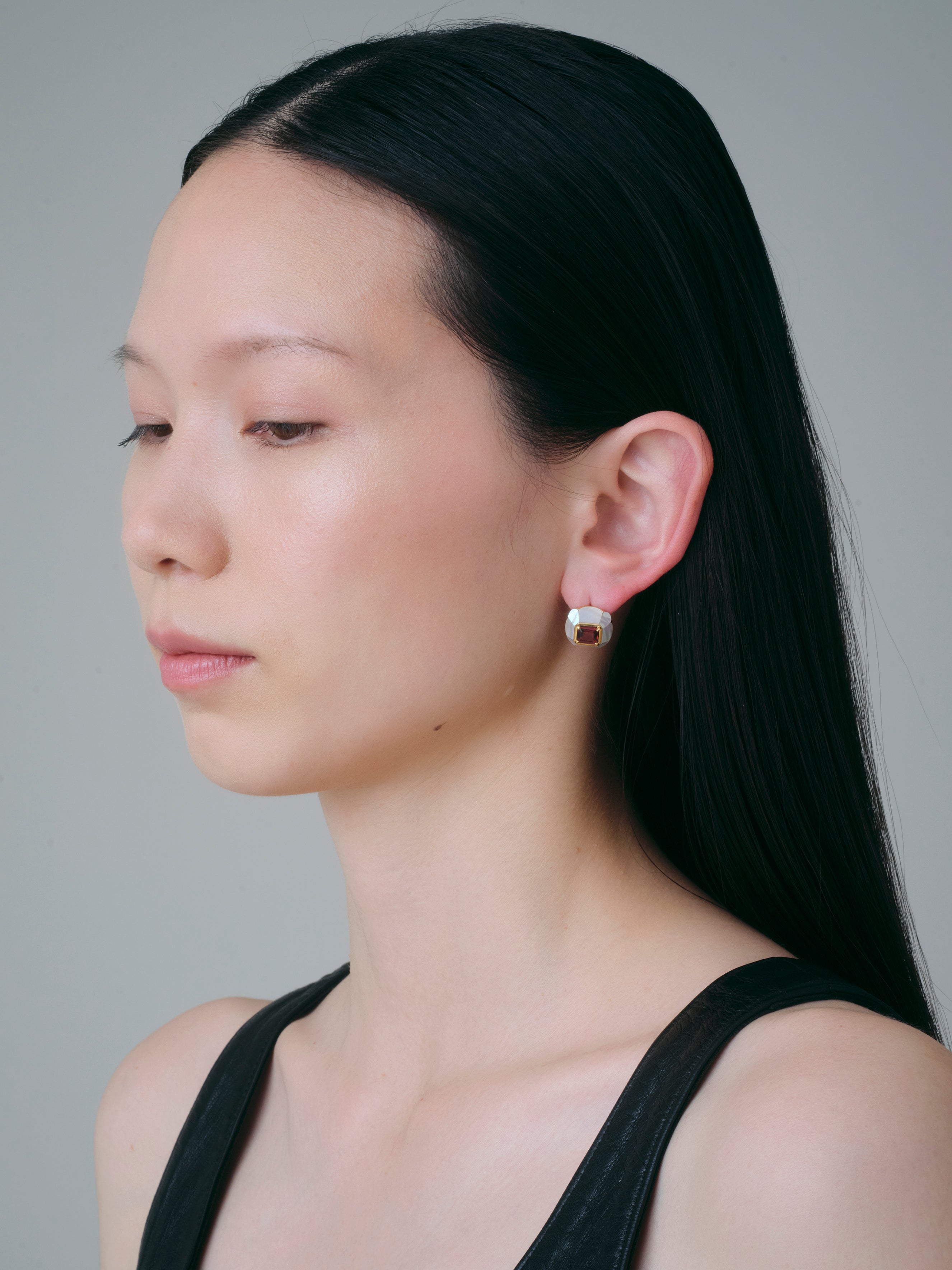 Chamomile Garnet Pierces