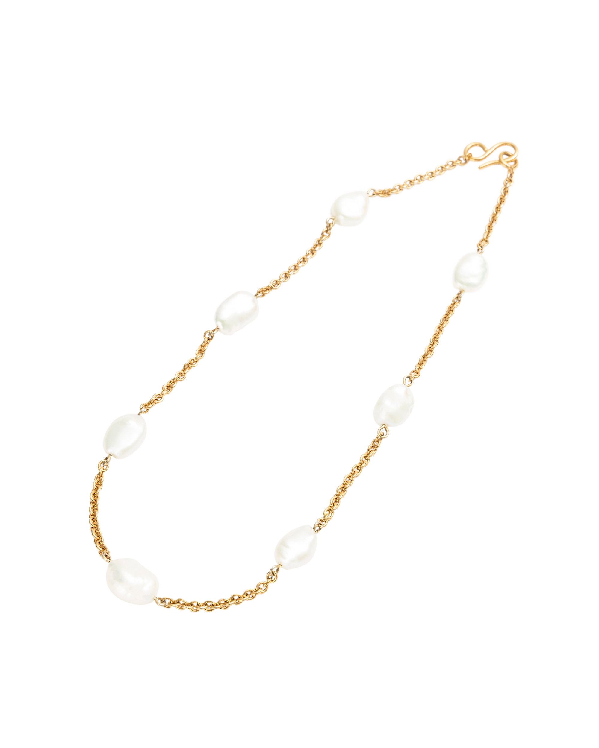 Pearl Necklace -Gold-